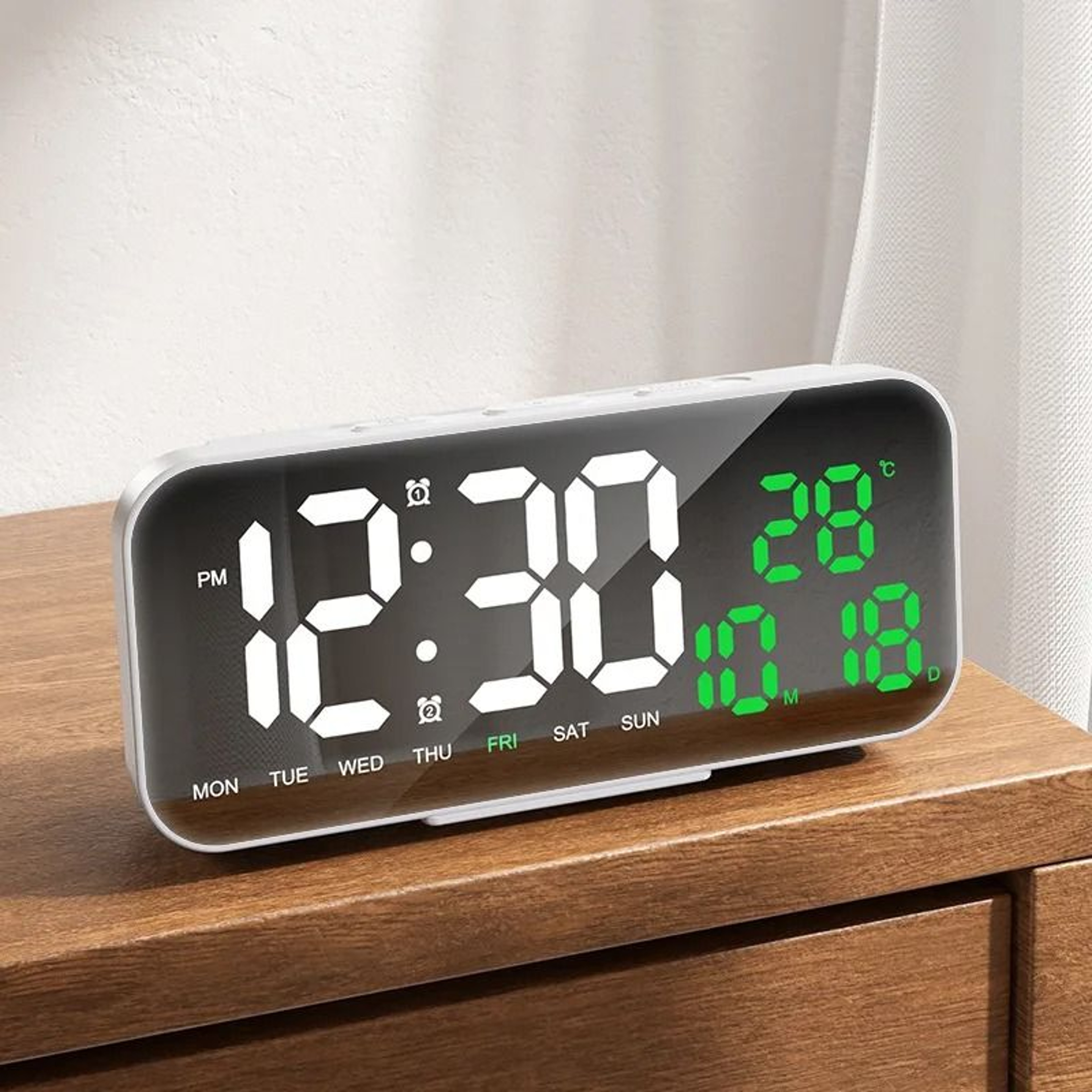 Smart LED Alarm Clock With Dual Alarm Countdown And Auto Dimming 5
