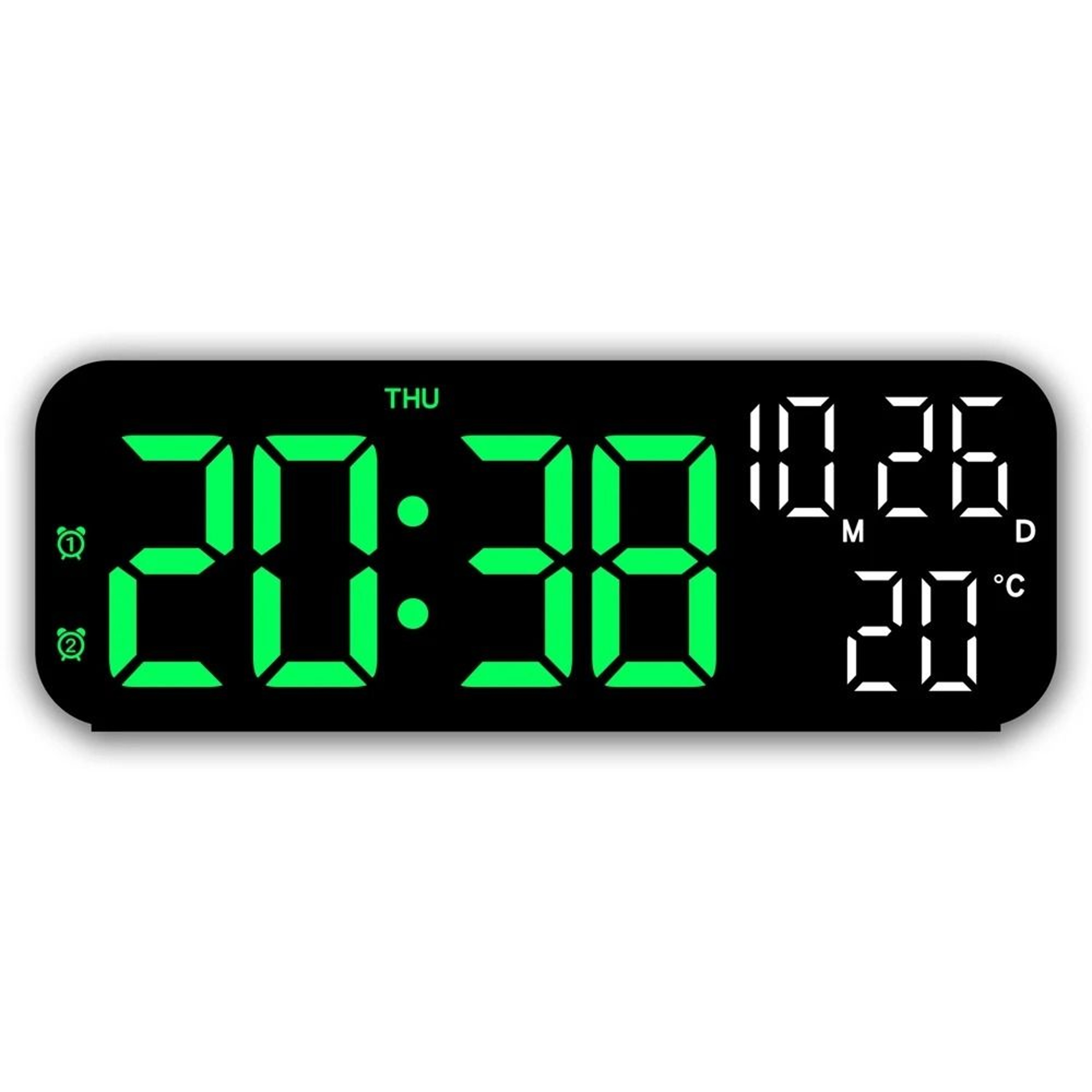 LED Digital Alarm Clock With Voice Control And Night Mode 3