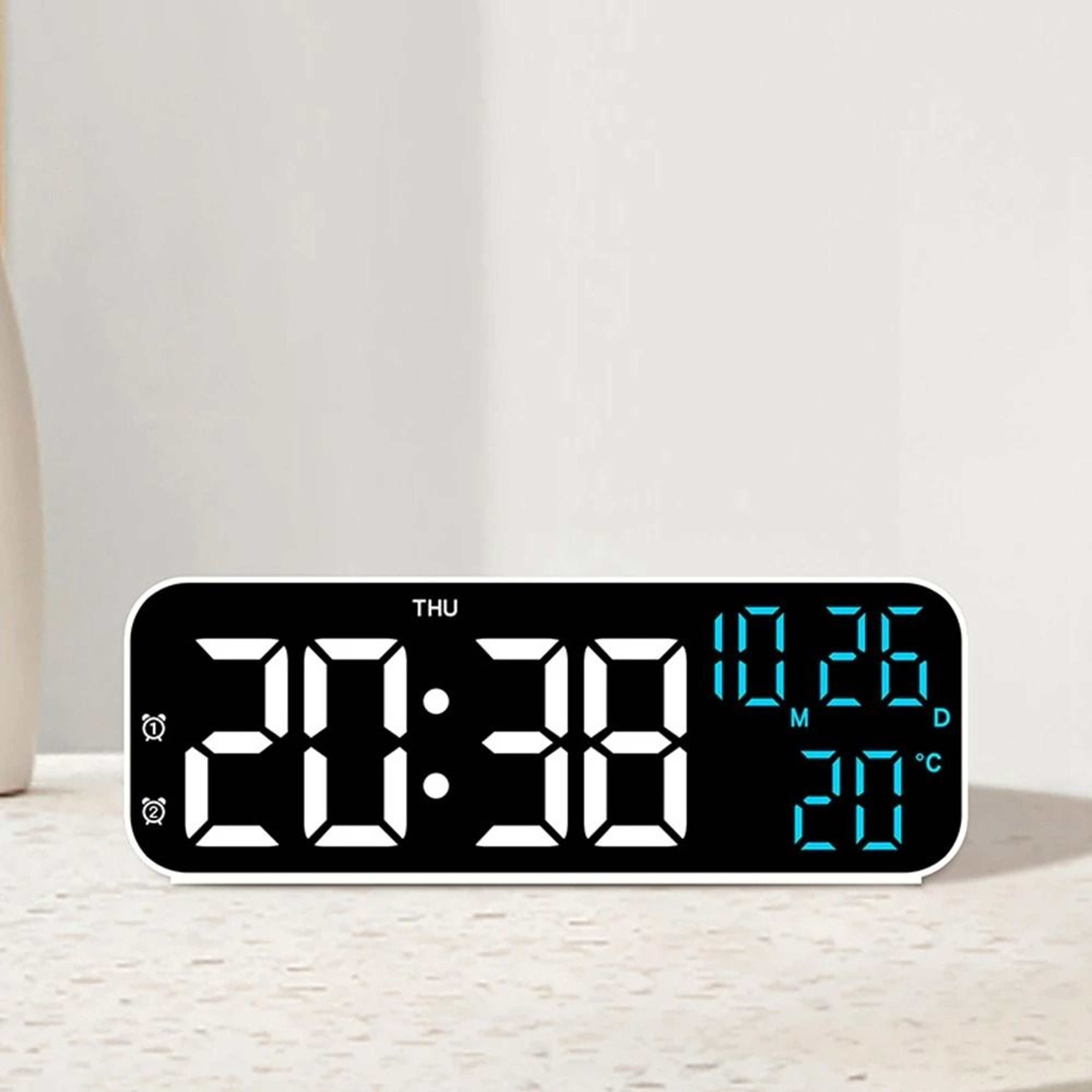 LED Digital Alarm Clock With Voice Control And Night Mode 9