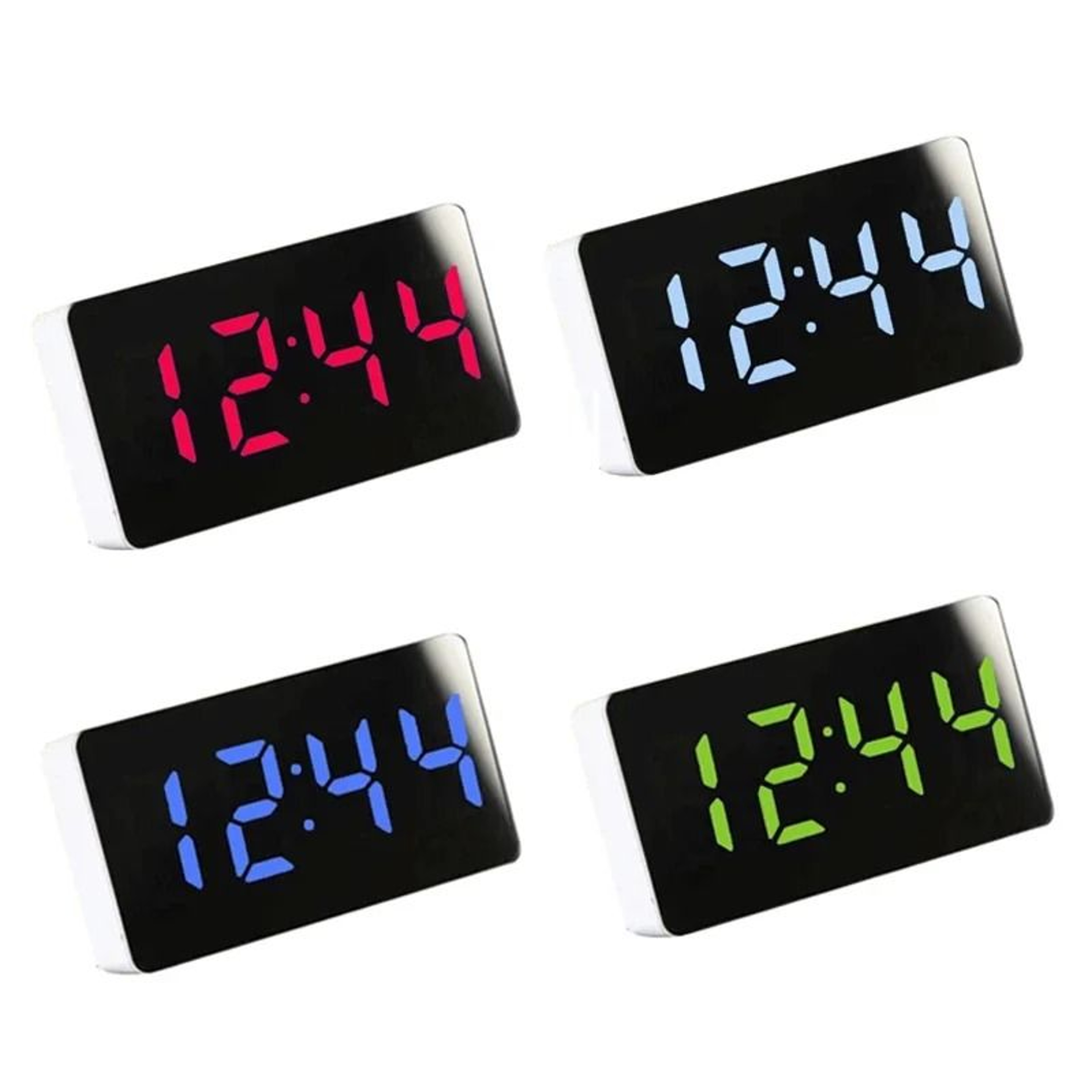 LED Mirror Alarm Clock With Night Light And Snooze 0
