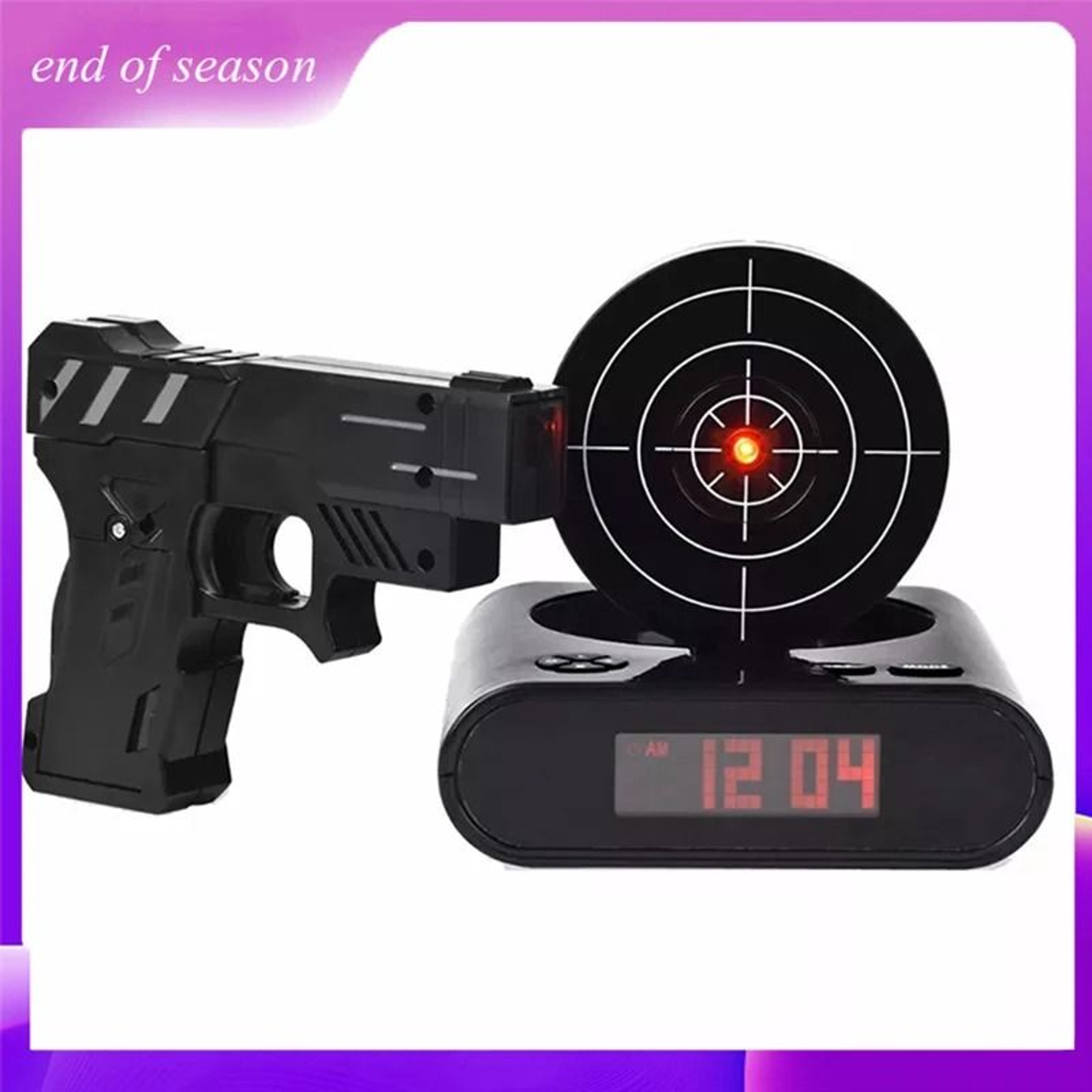 Interactive Target Alarm Clock With Digital Display And Shooting Challenge 7