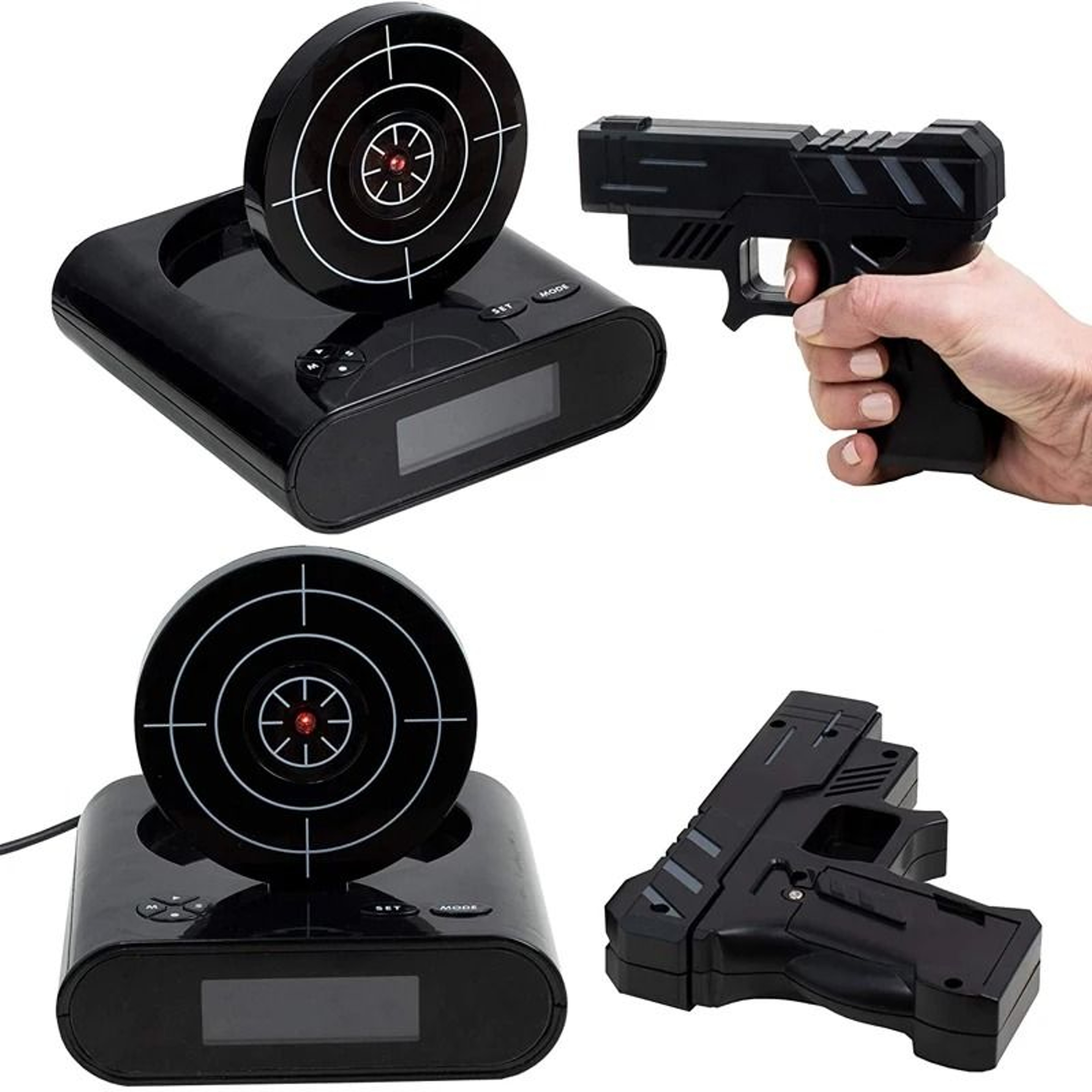 Interactive Target Alarm Clock With Digital Display And Shooting Challenge 5