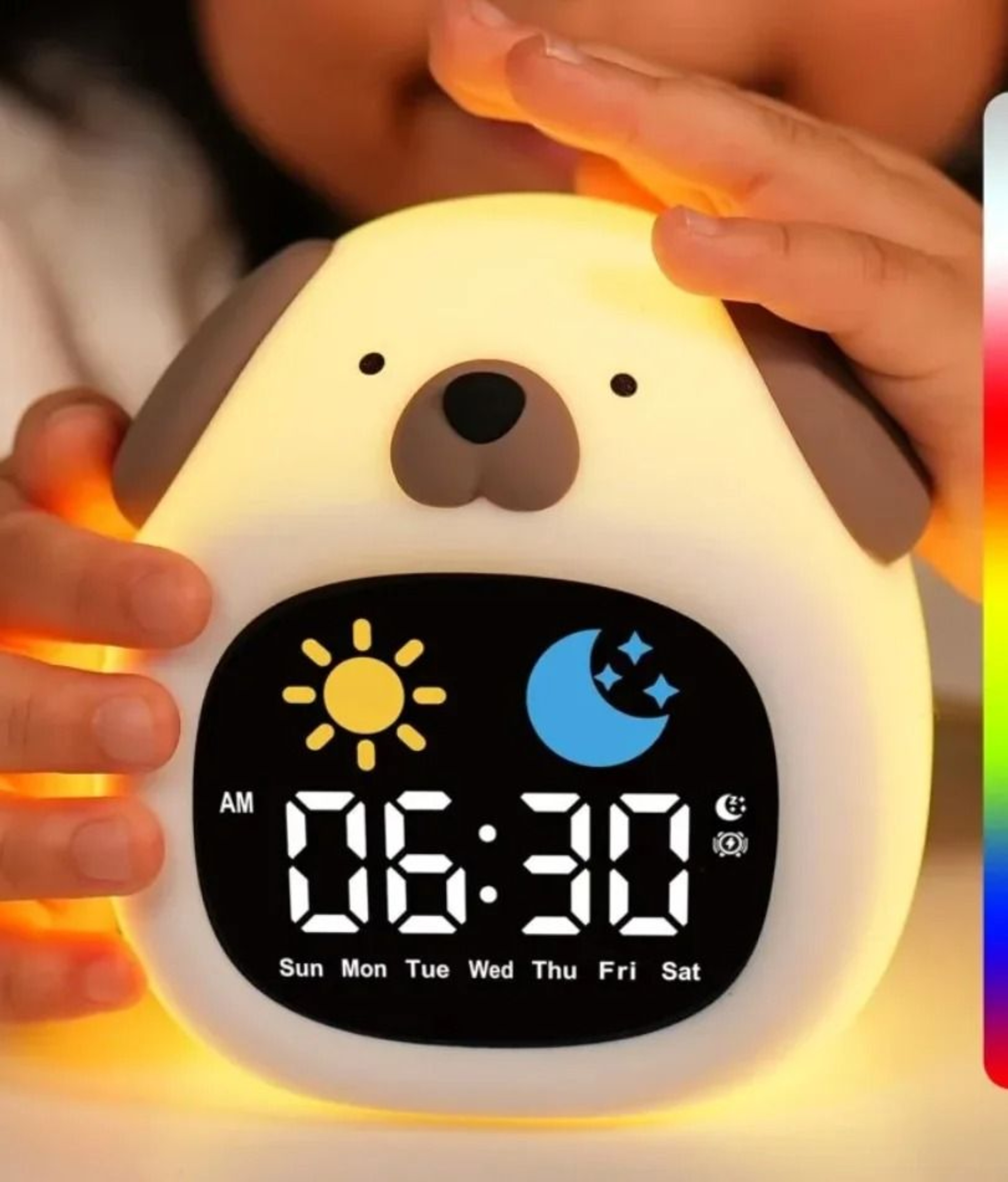Puppy Sleep Trainer Alarm Clock With Touch Night Light 9