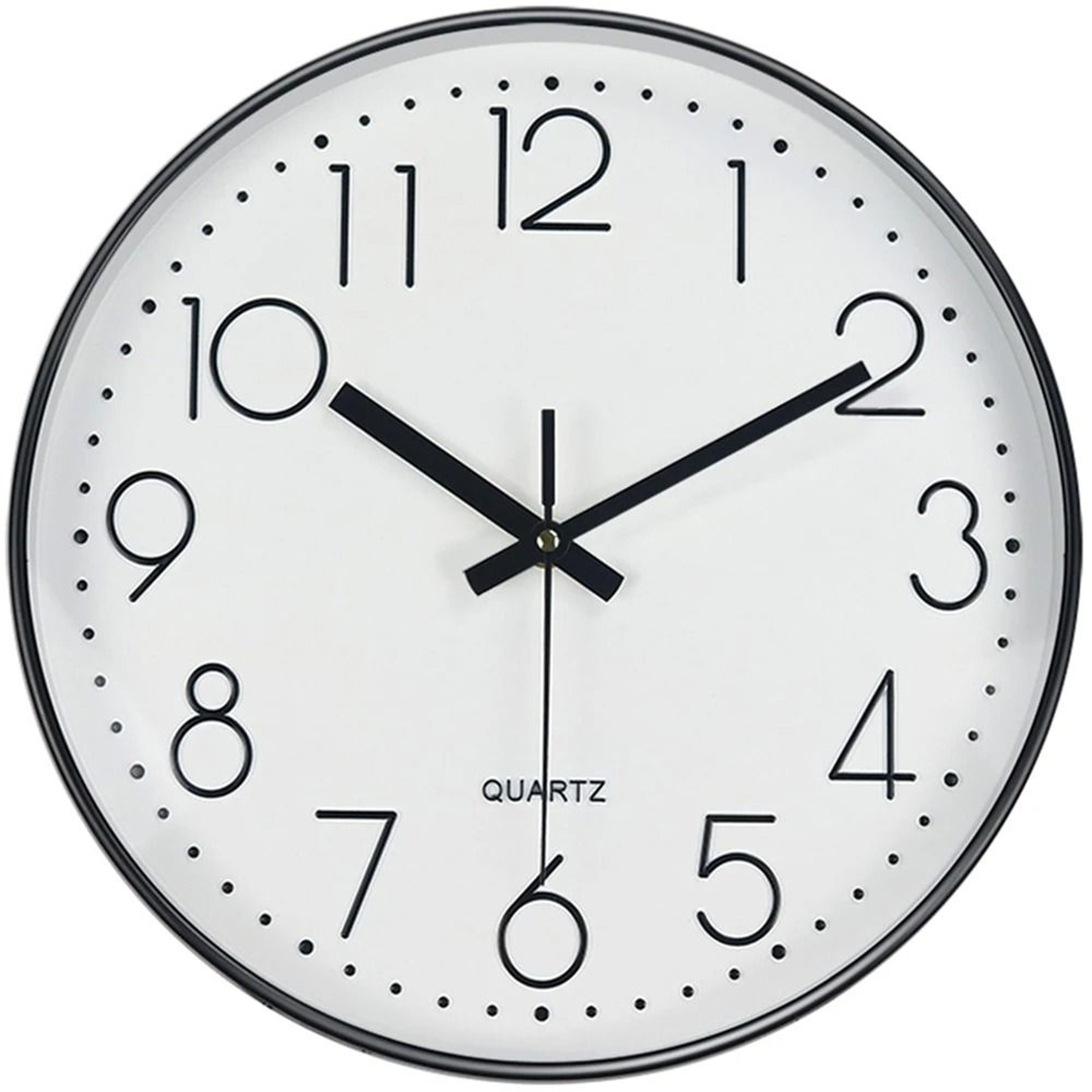 Modern Silent Wall Clock With Tempered Glass And 3D Numbers 2
