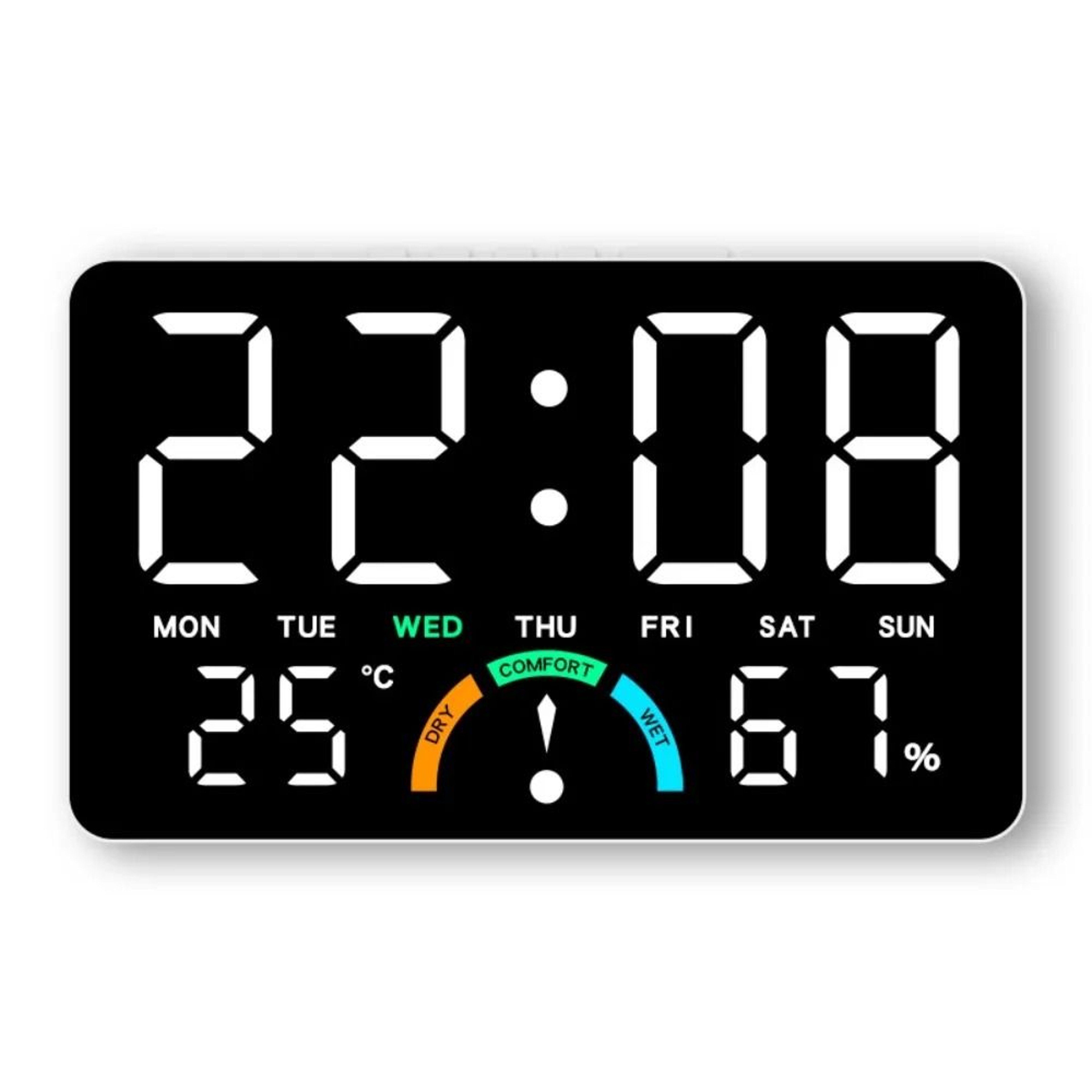 Multifunction Digital Wall Clock With LED Display And Voice Control 1