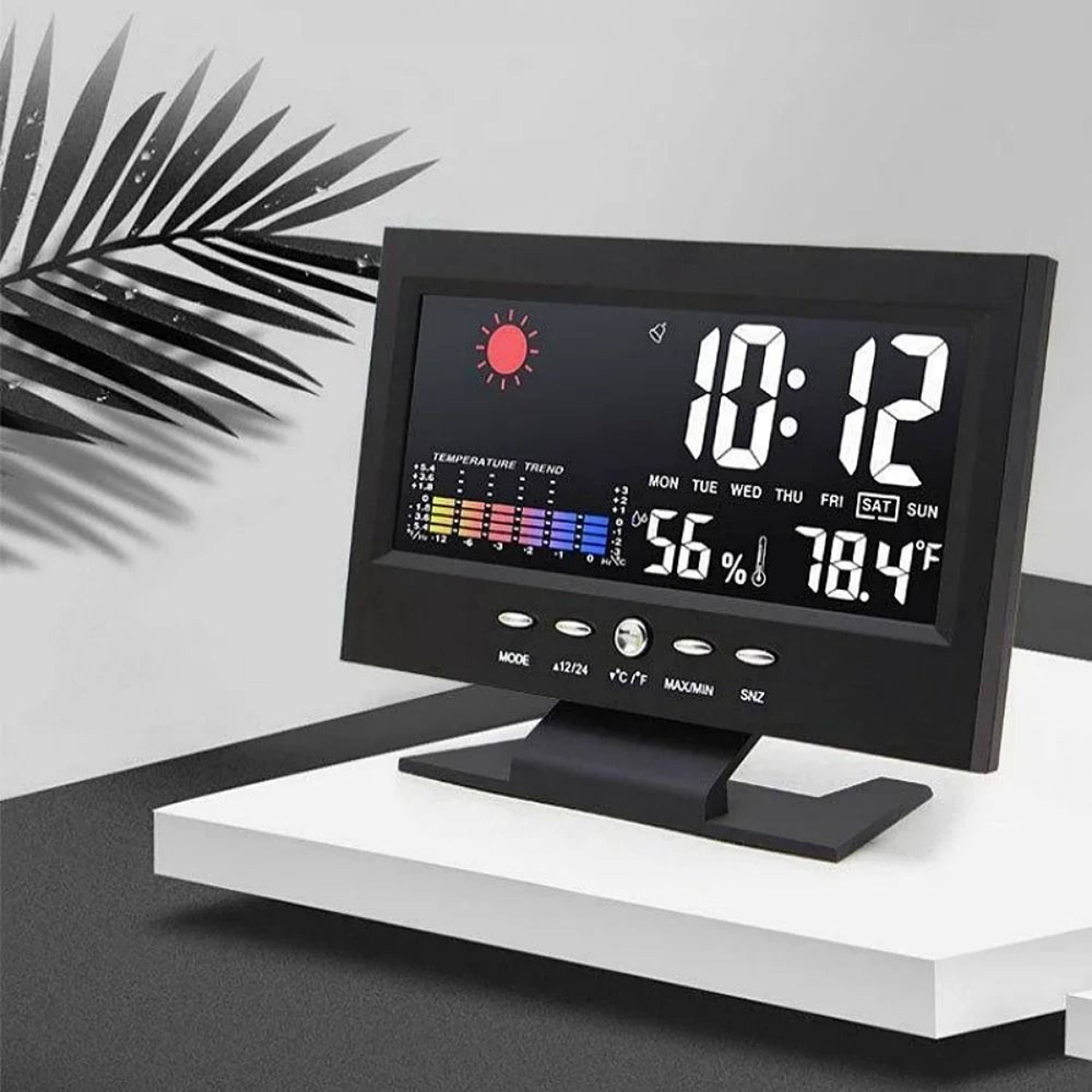 Smart Digital Weather Clock With Voice Control And Temperature Humidity Display 6