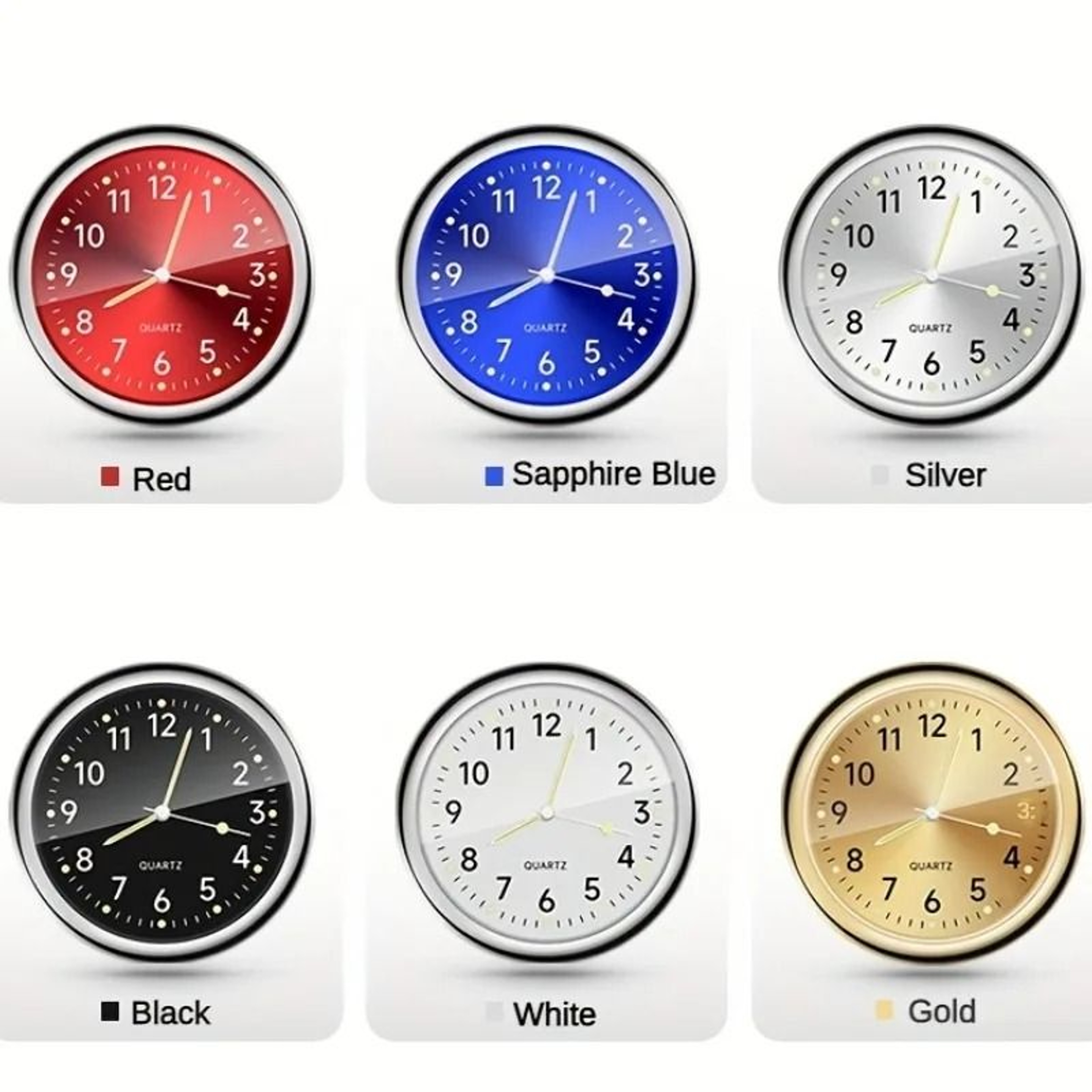 Mini Car Dashboard Clock With Luminous Quartz Display 0