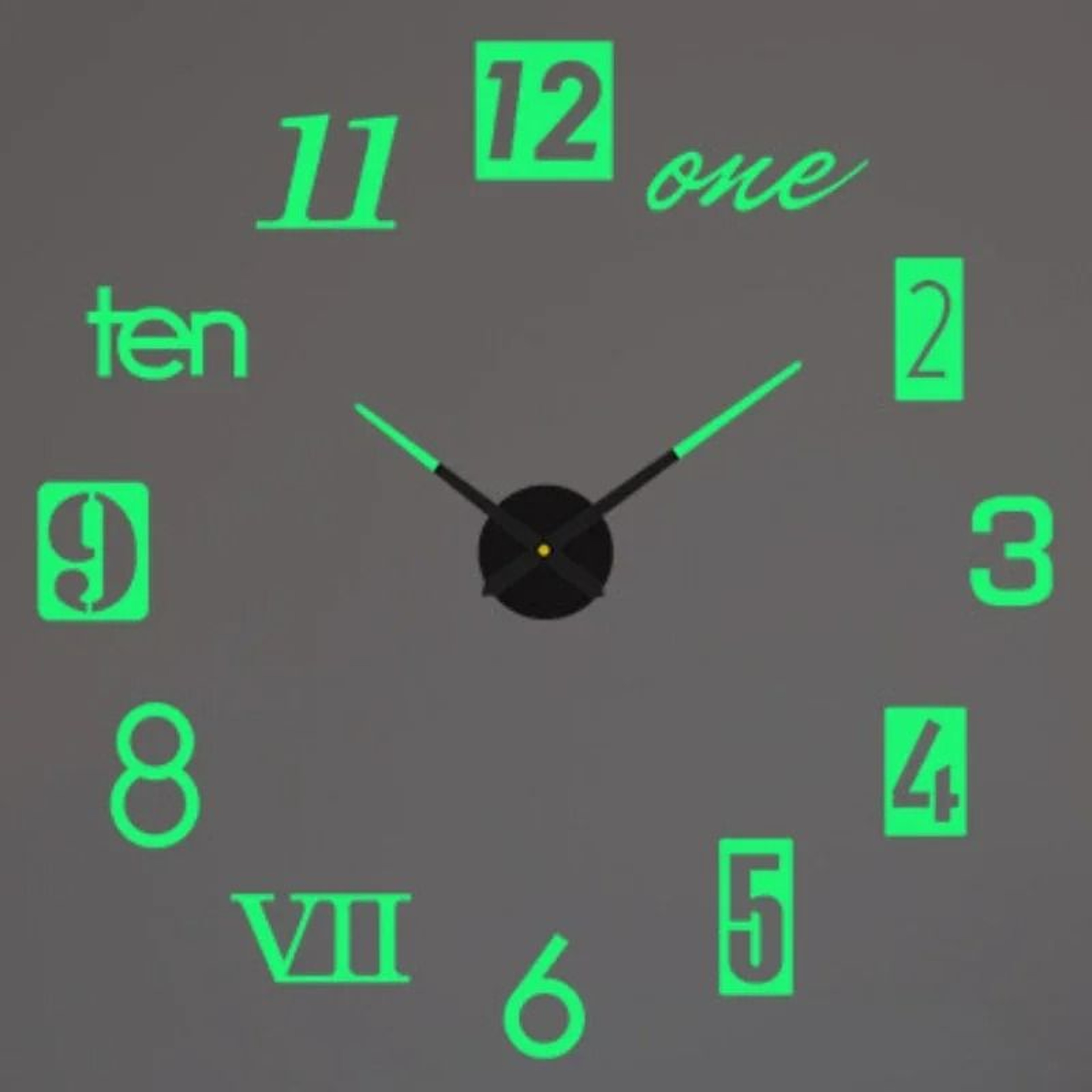 Large 3D Wall Clock With Luminous DIY Numbers And Silent Movement 16