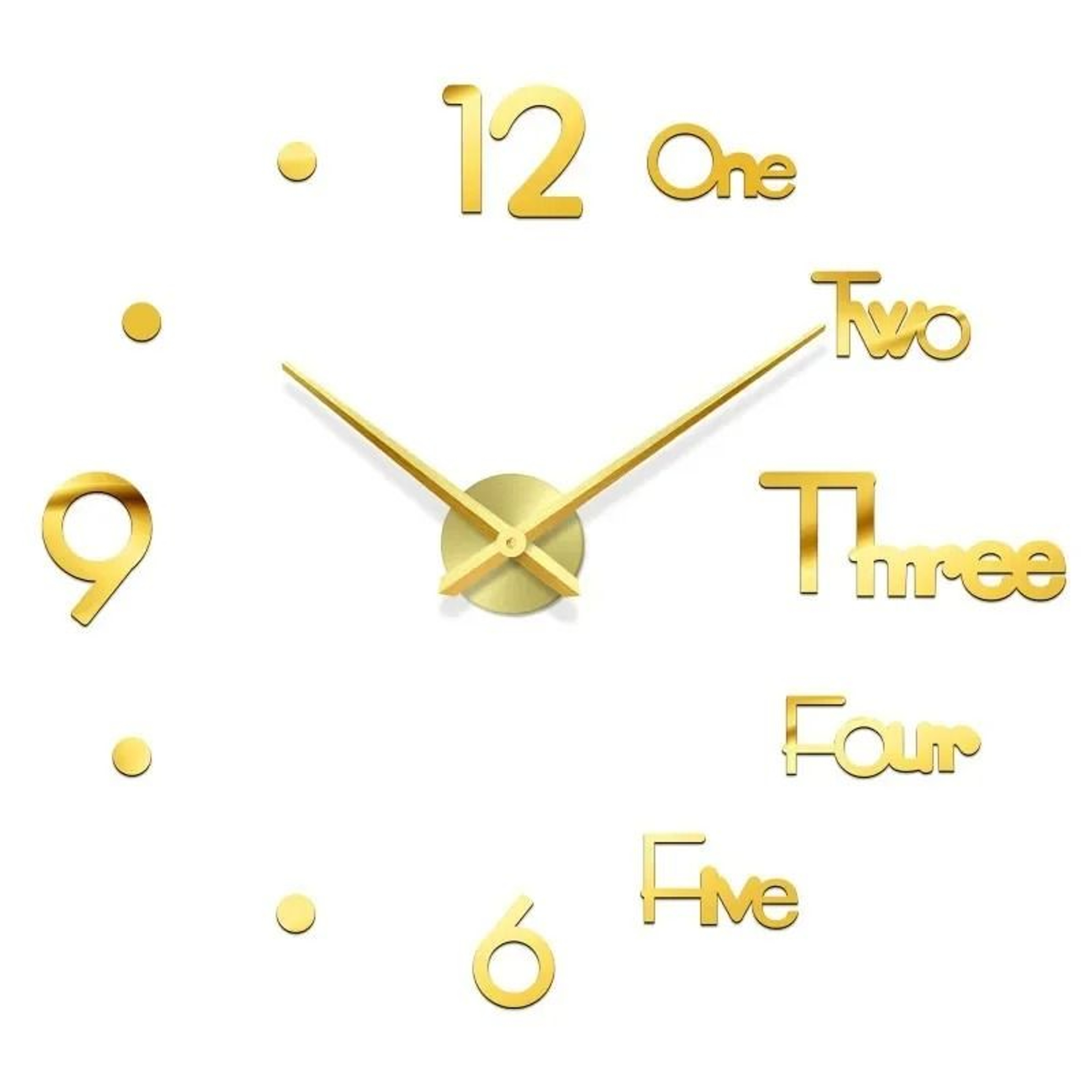 Large 3D Wall Clock With Luminous DIY Numbers And Silent Movement 28