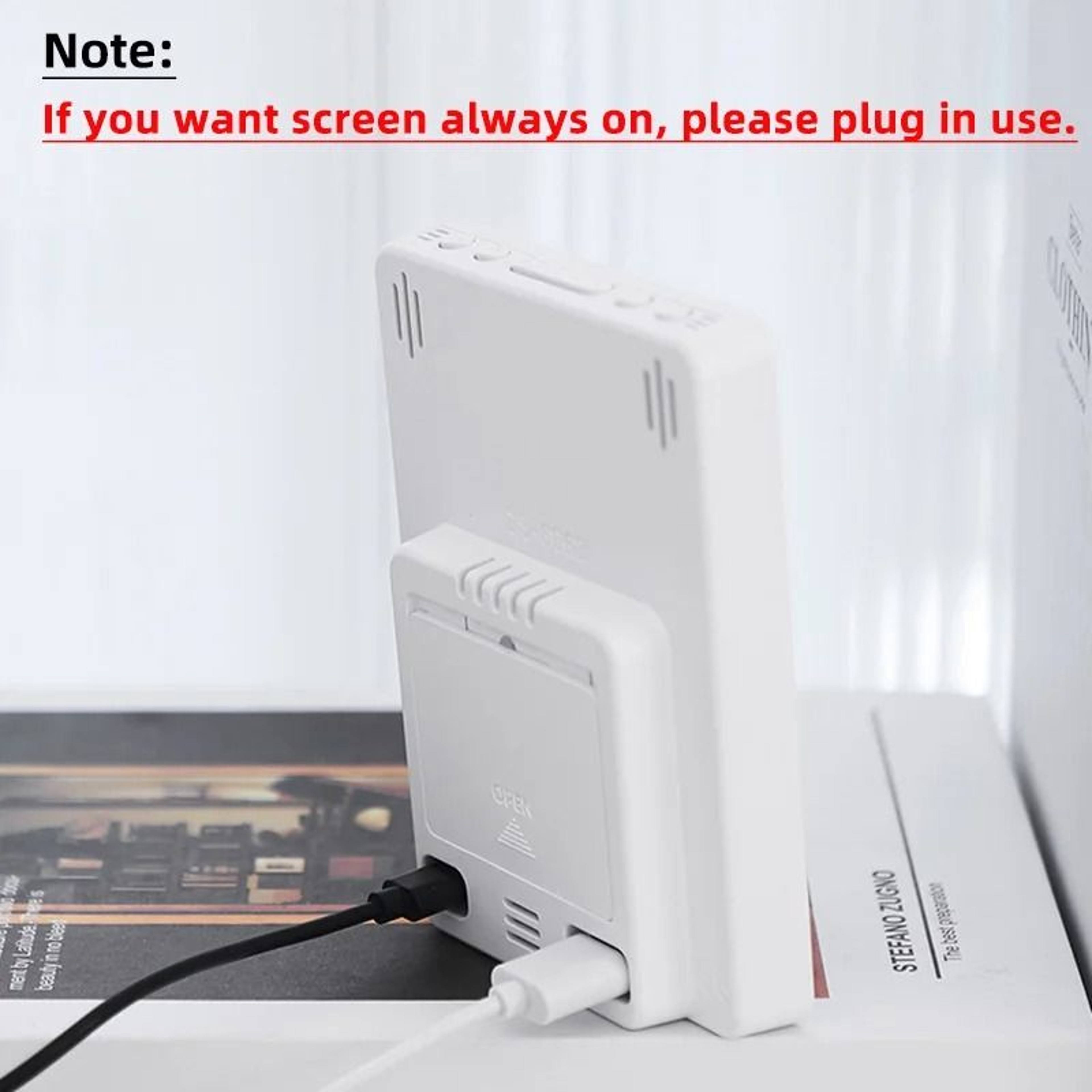 Smart Large Screen Digital Alarm Clock With Humidity Display And USB Charging 15