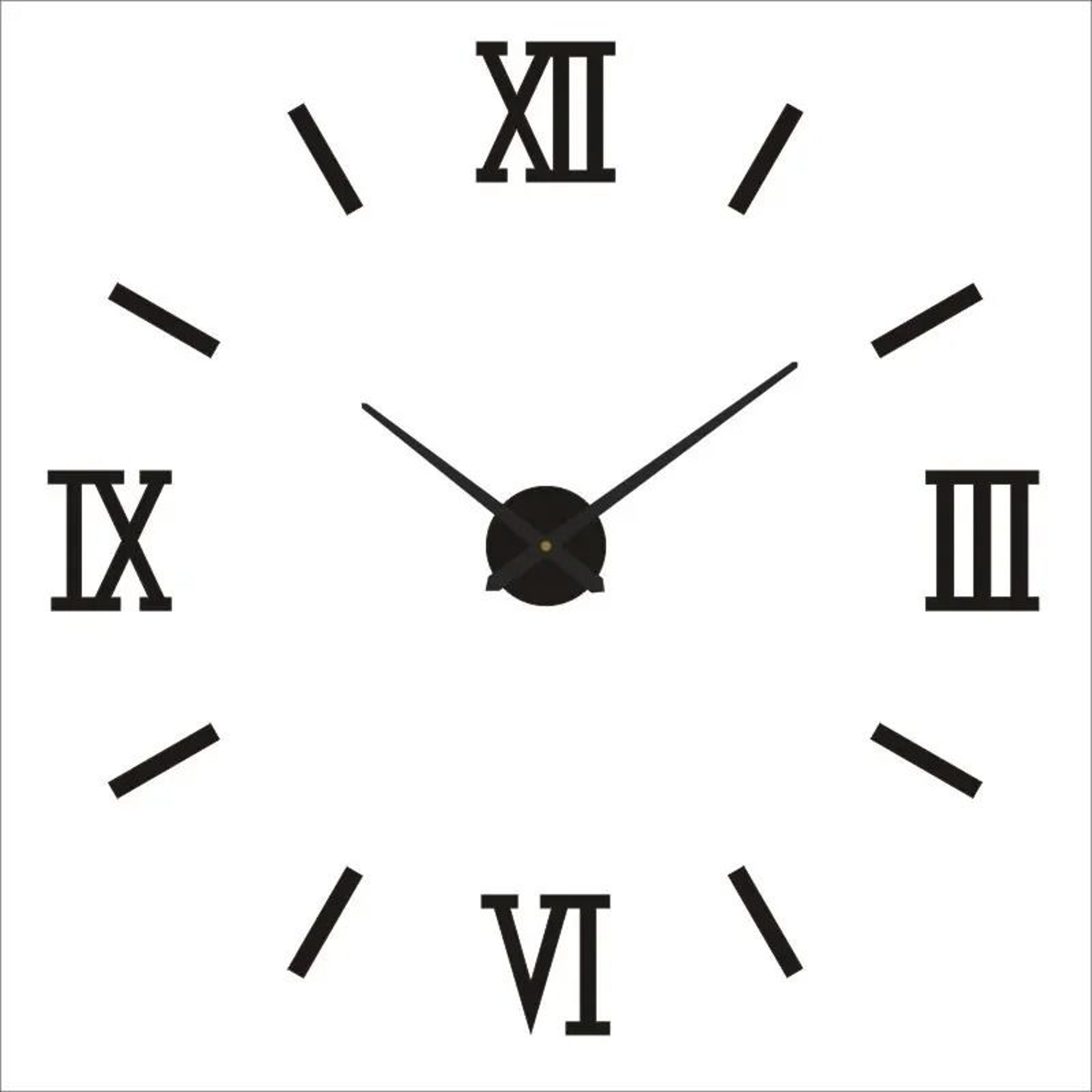 Modern 3D DIY Wall Clock With Acrylic Mirror Finish 16