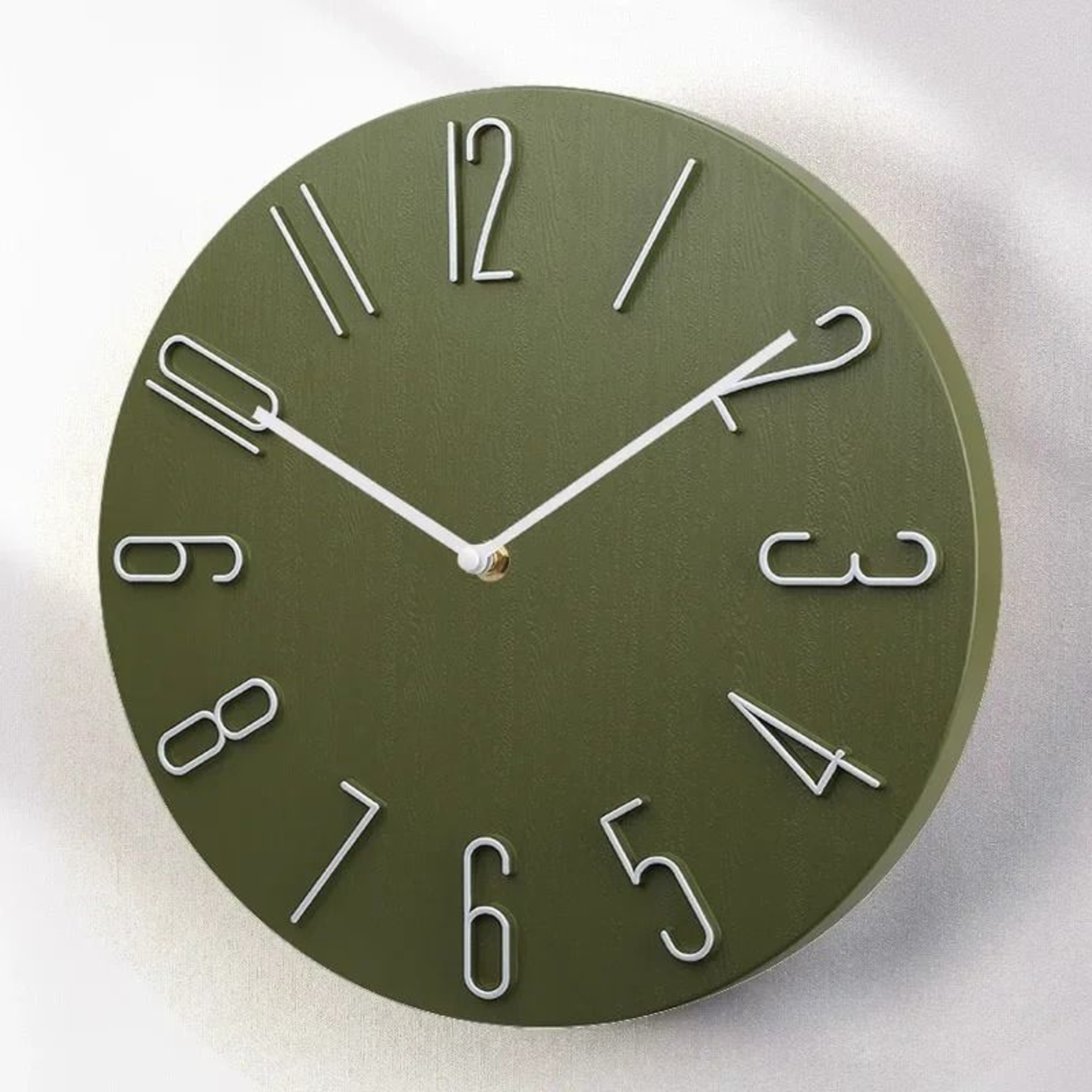 30cm Silent Wall Clock With Rose Gold Numbers 16