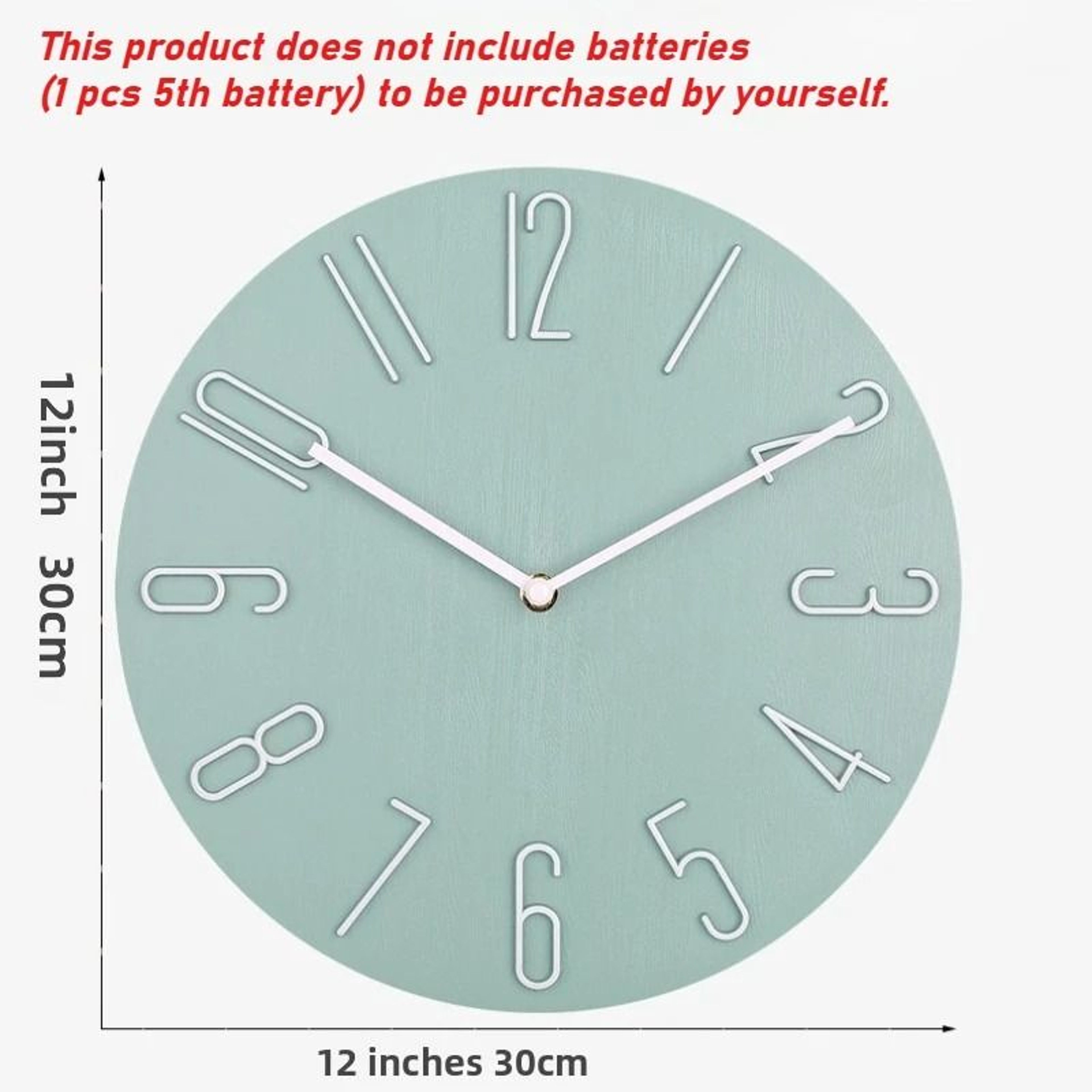 30cm Silent Wall Clock With Rose Gold Numbers 17
