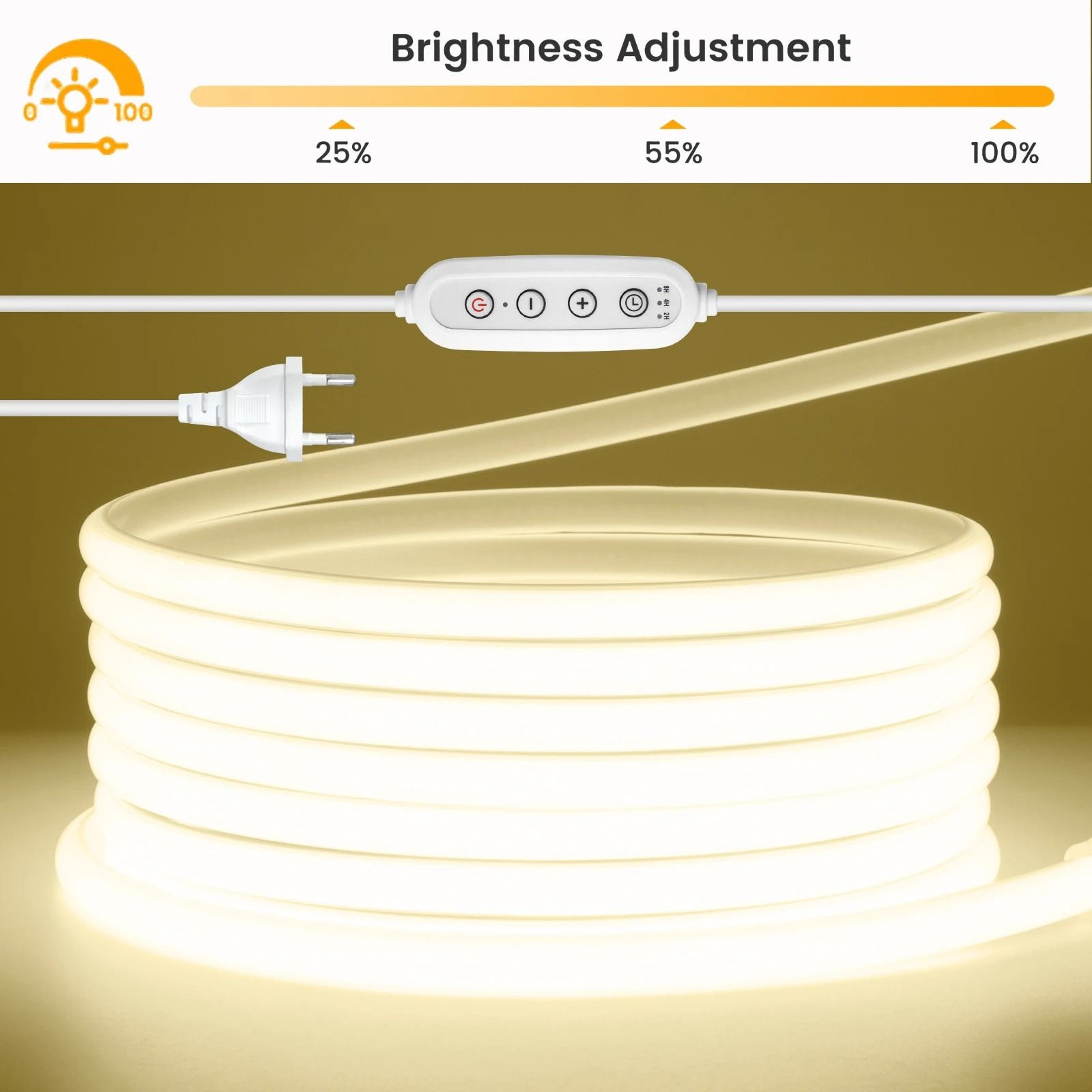 220V Dimmable COB LED Strip With Waterproof Neon Flex Design 4