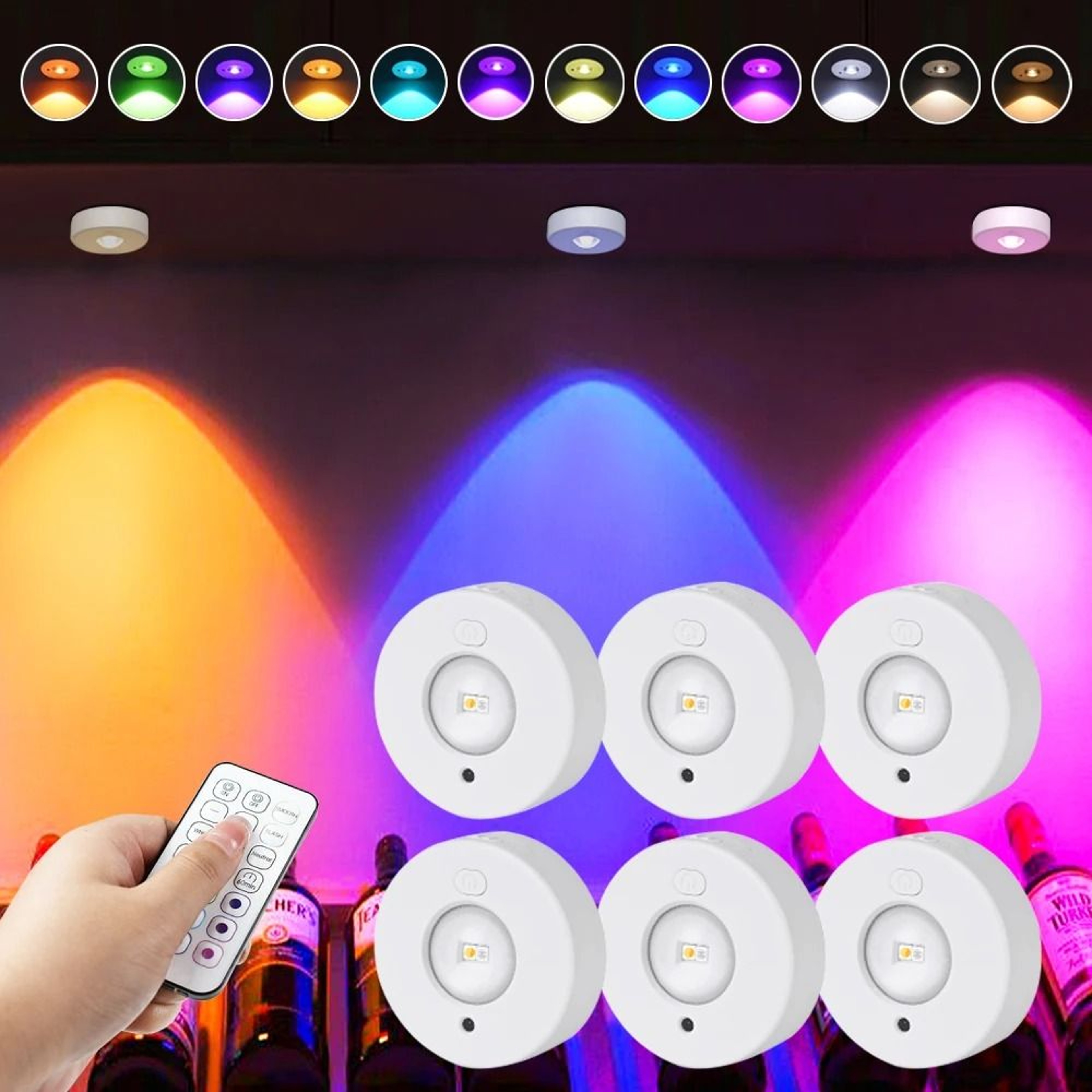 Rechargeable RGB Cabinet Light With Remote Control 0