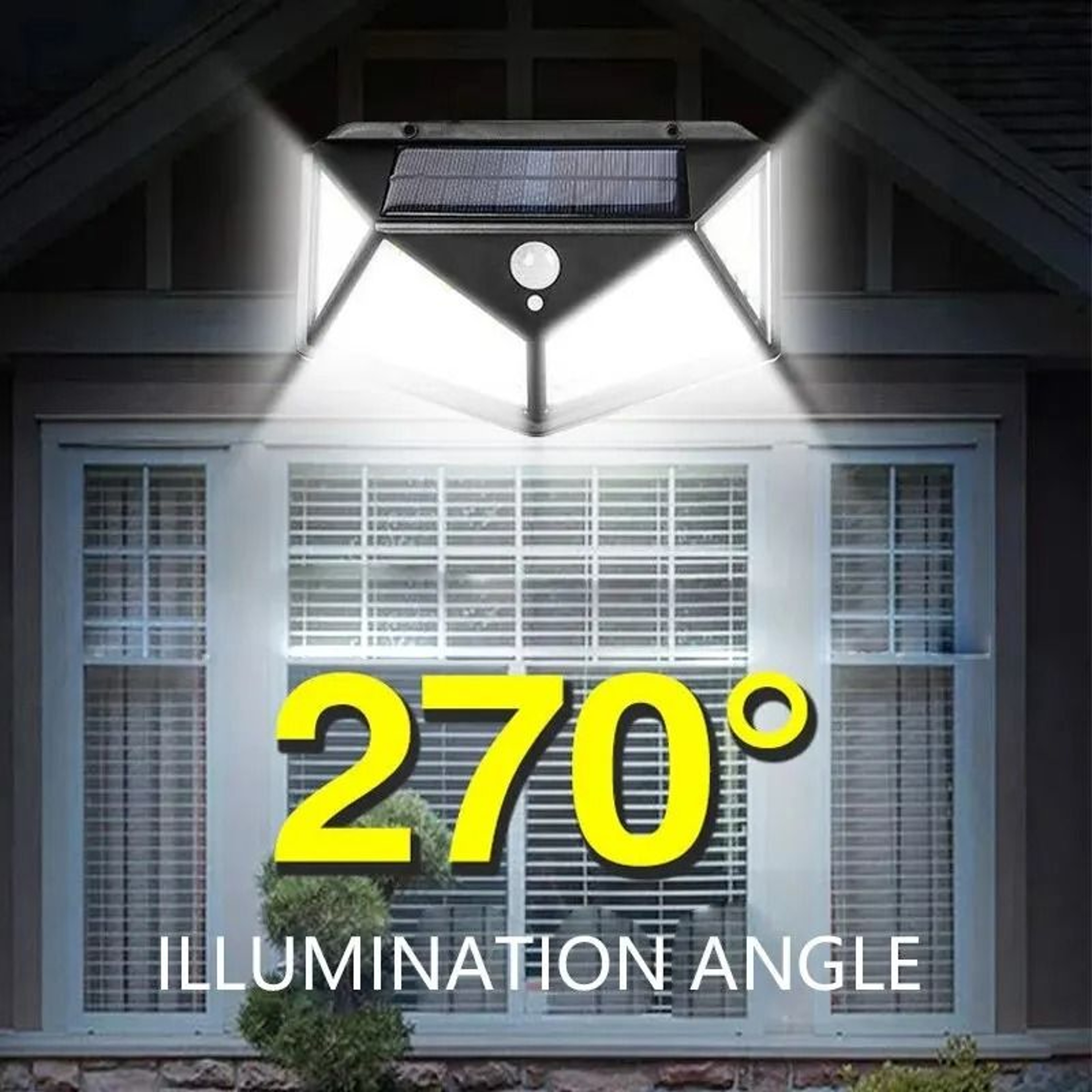100 LED Solar Wall Light With Motion Sensor 3