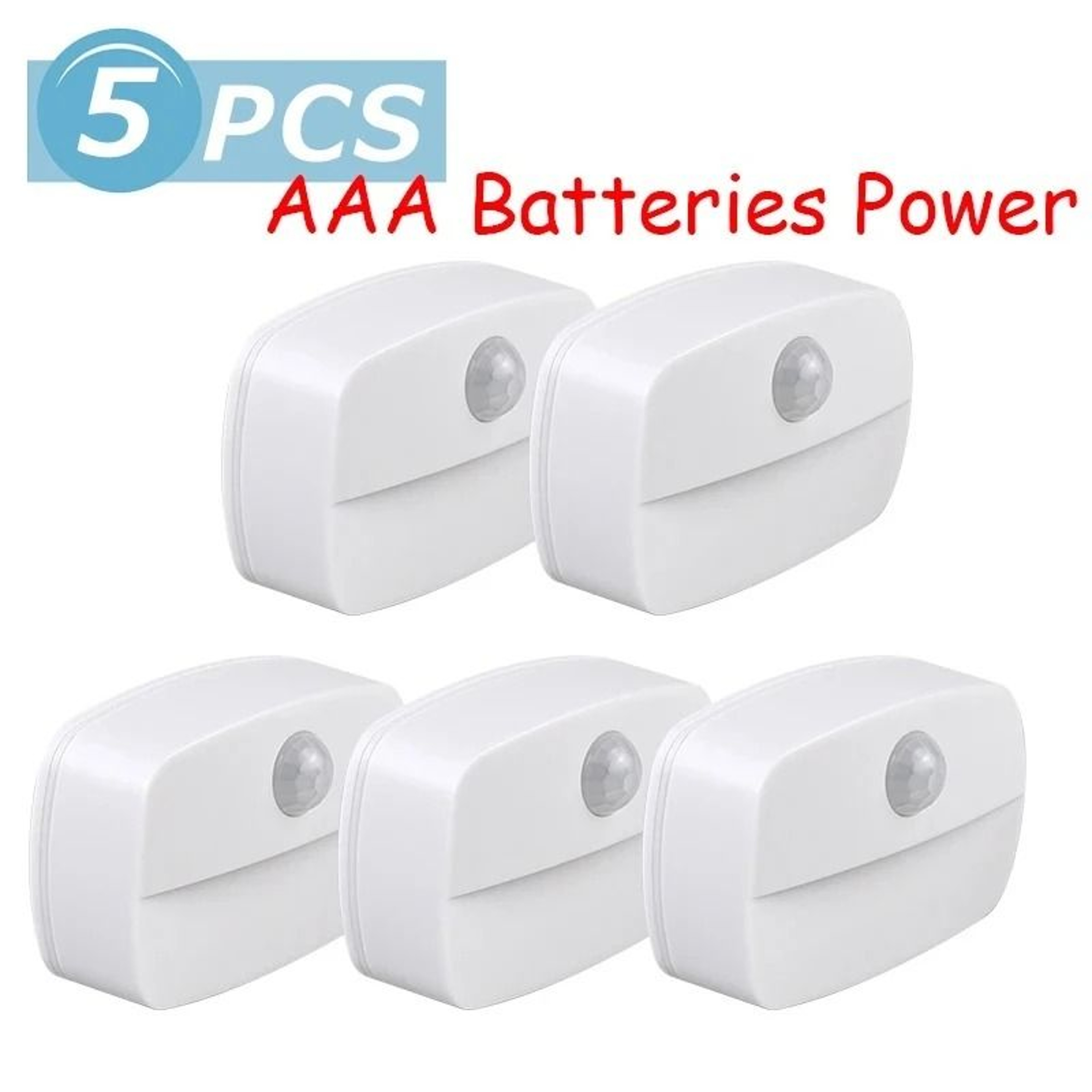 Mini Motion Sensor Night Light AAA Battery Powered LED Lamp 4