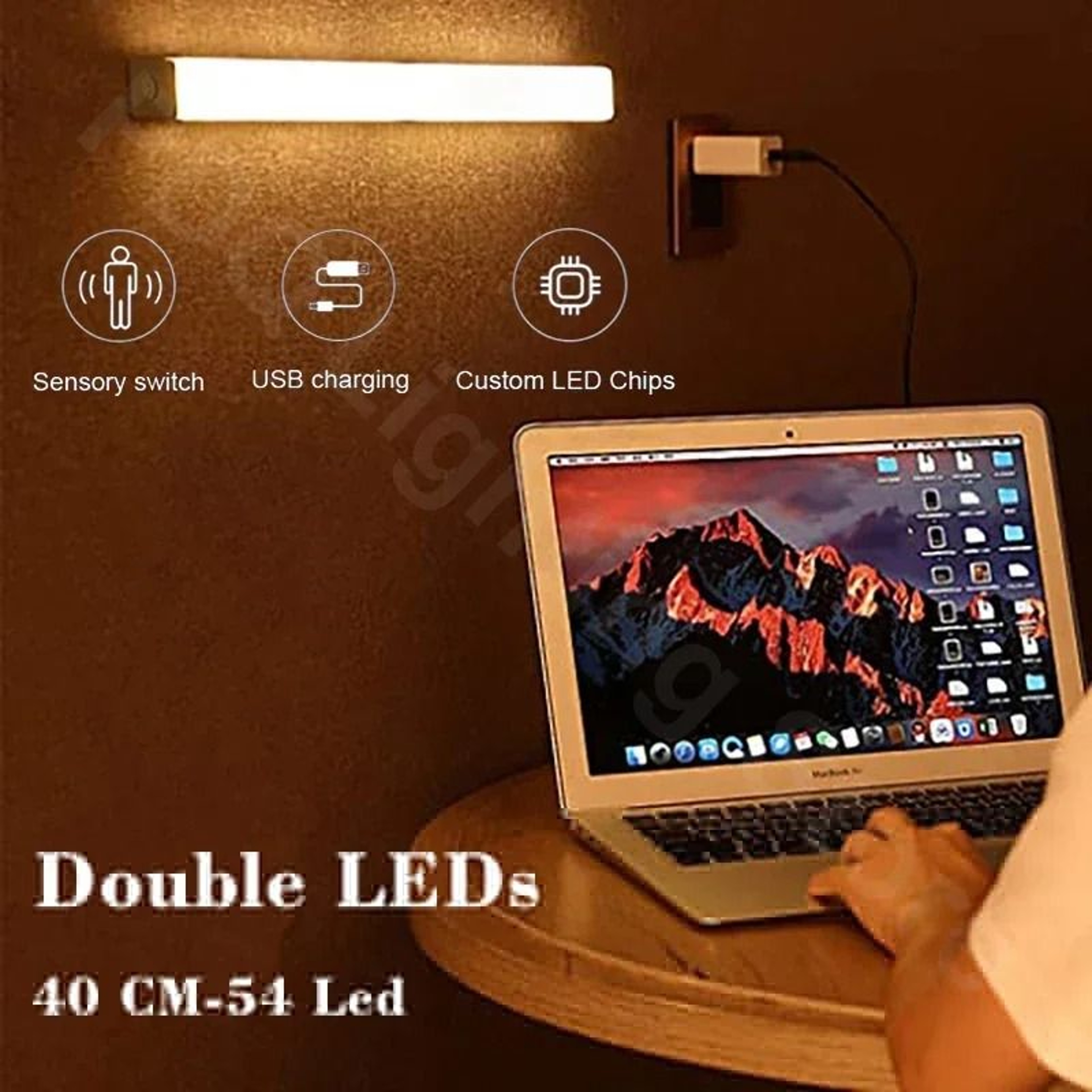 Rechargeable Motion Sensor LED Night Light With Magnetic Mount 11