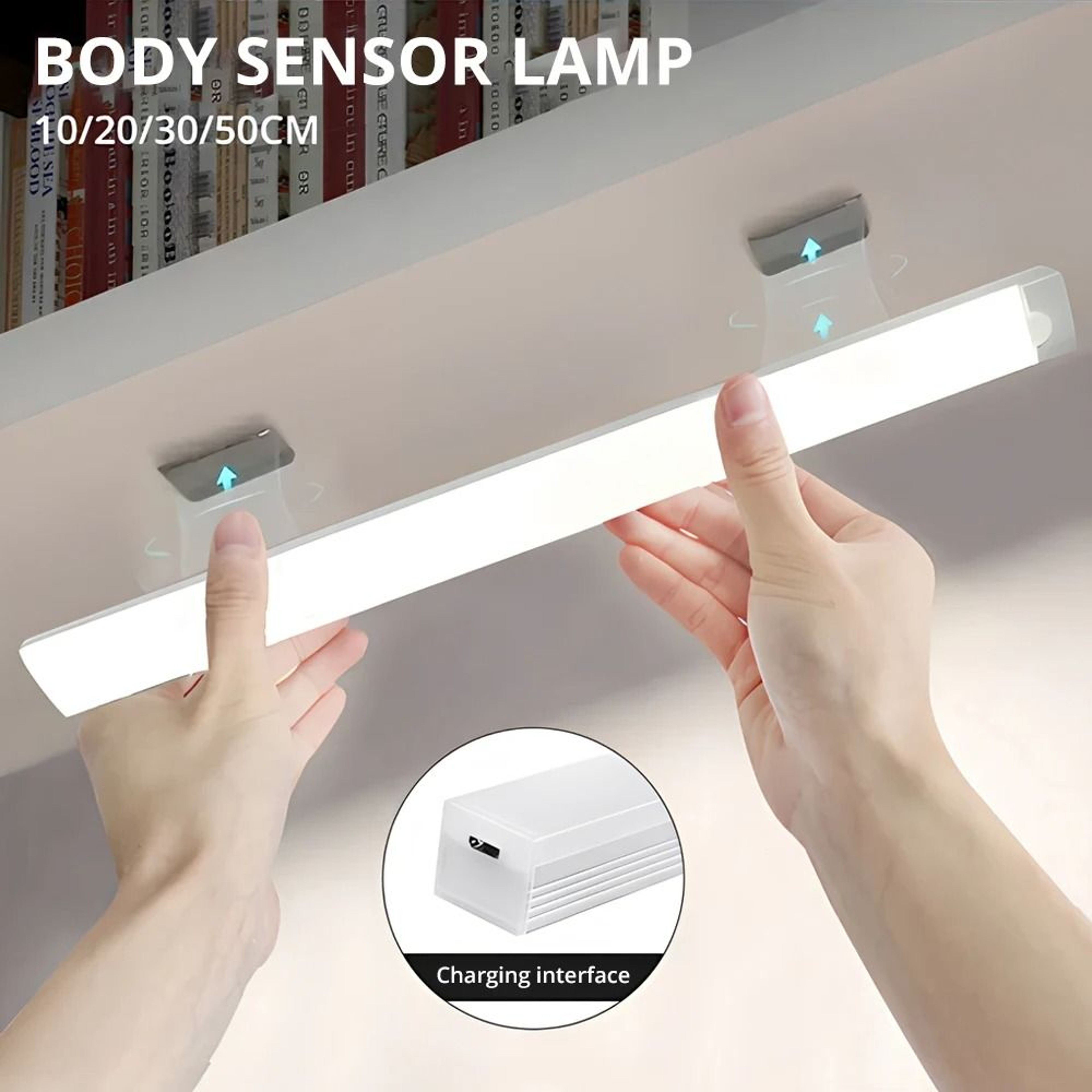 Rechargeable Motion Sensor Cabinet Light With Magnetic Mount 0