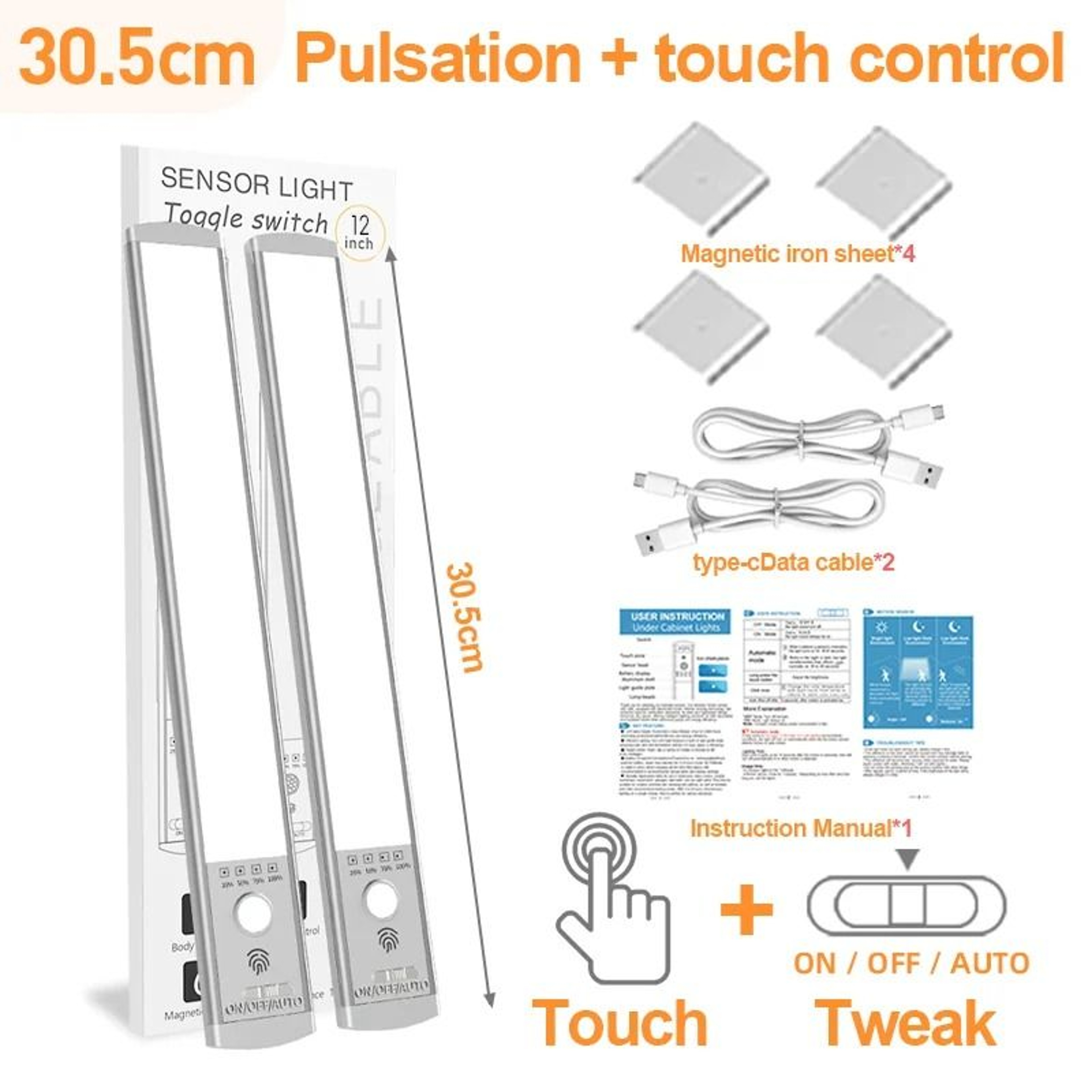 Rechargeable LED Cabinet Night Light With Touch Switch And Dimming 10