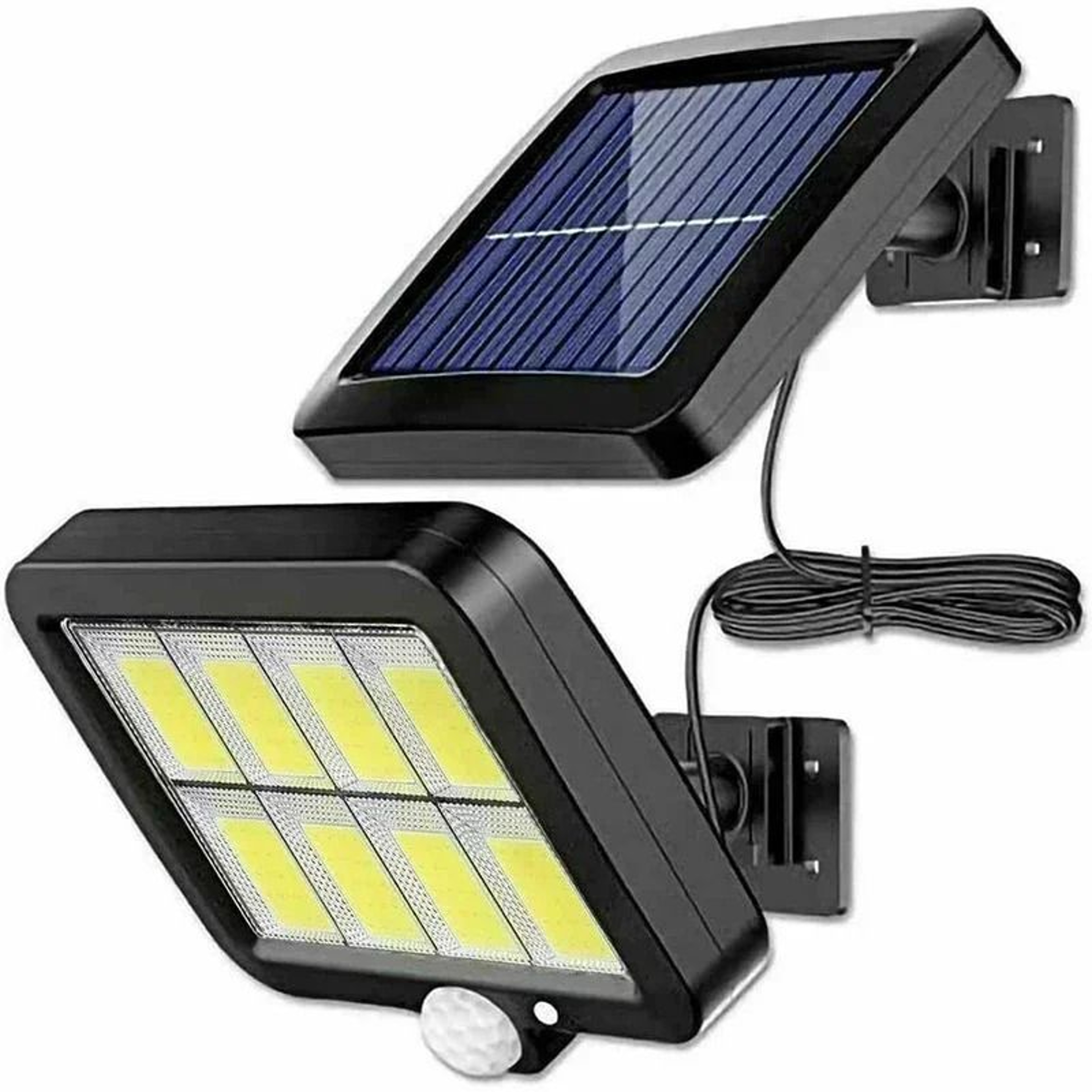 Split Panel Solar Motion Sensor Wall Light 100120160COB 4