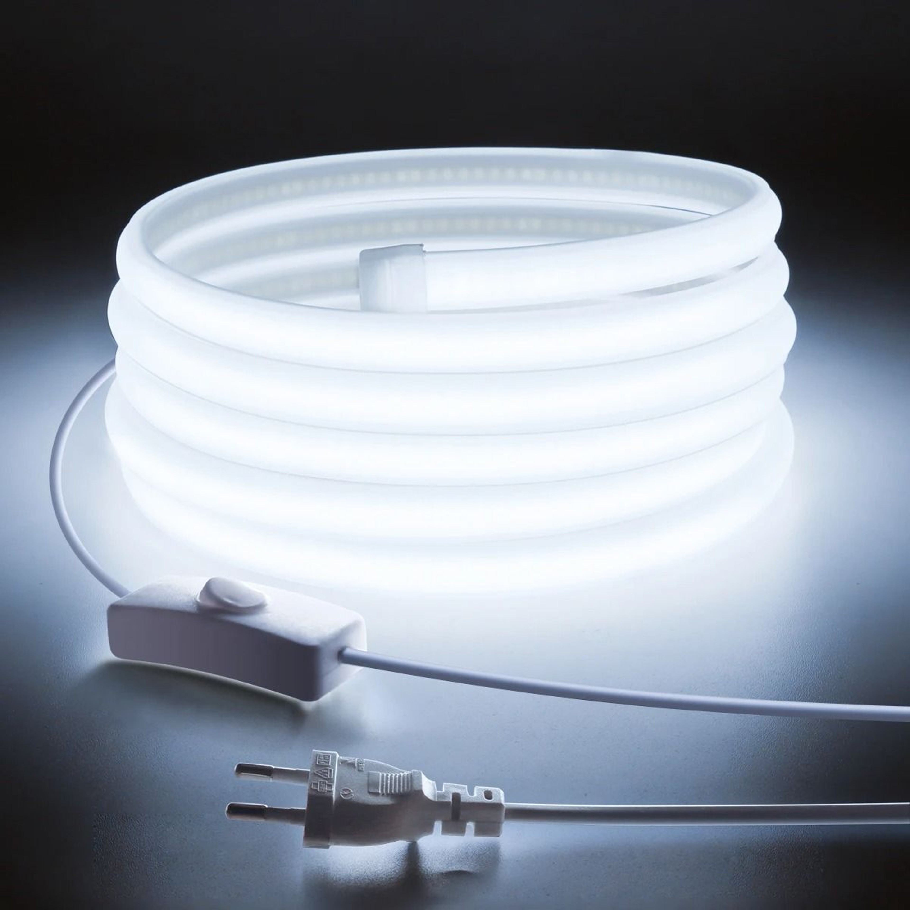 Super Bright COB LED Strip Light 110V 220V With Switch 2
