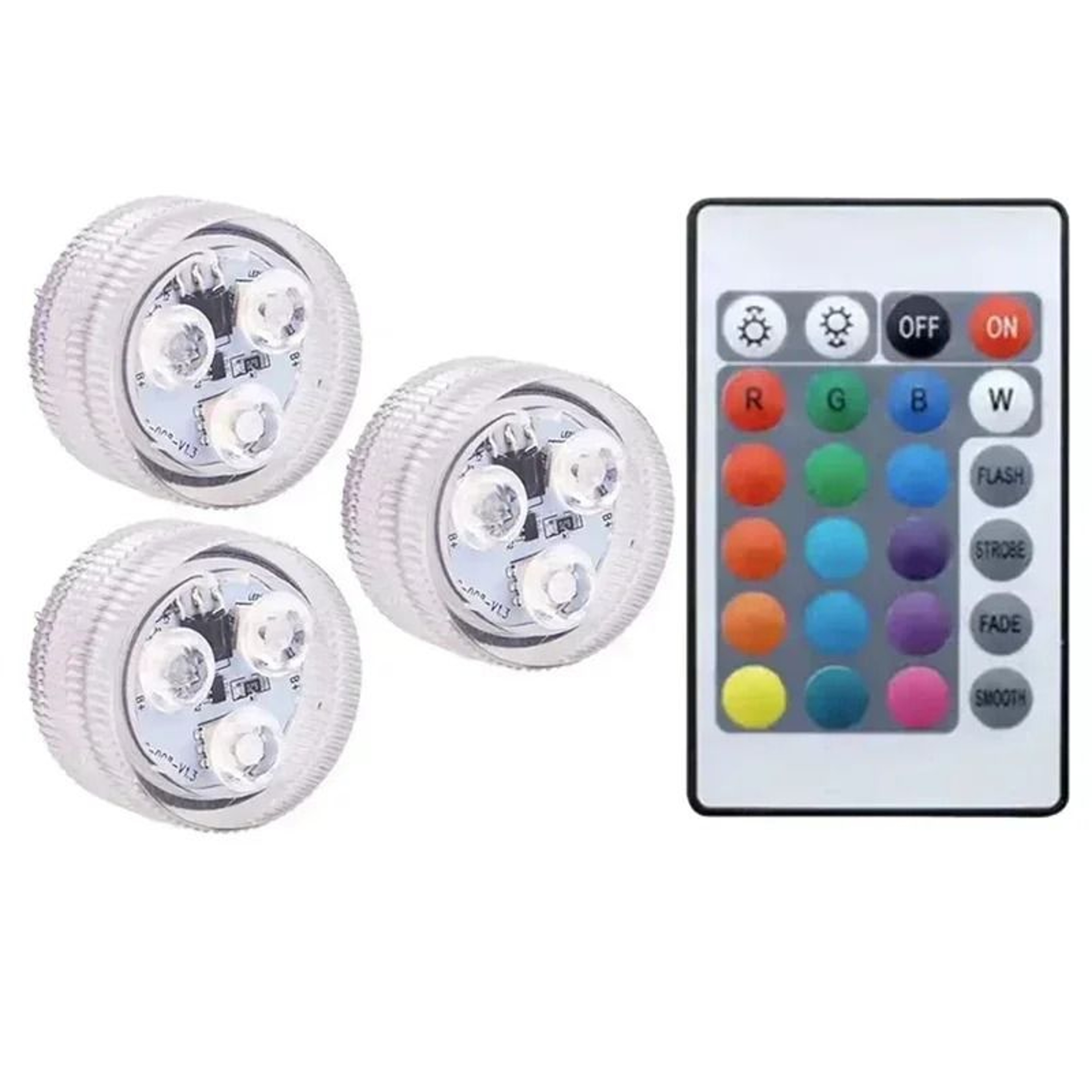 Waterproof Submersible RGB LED Lights With Remote Control 3