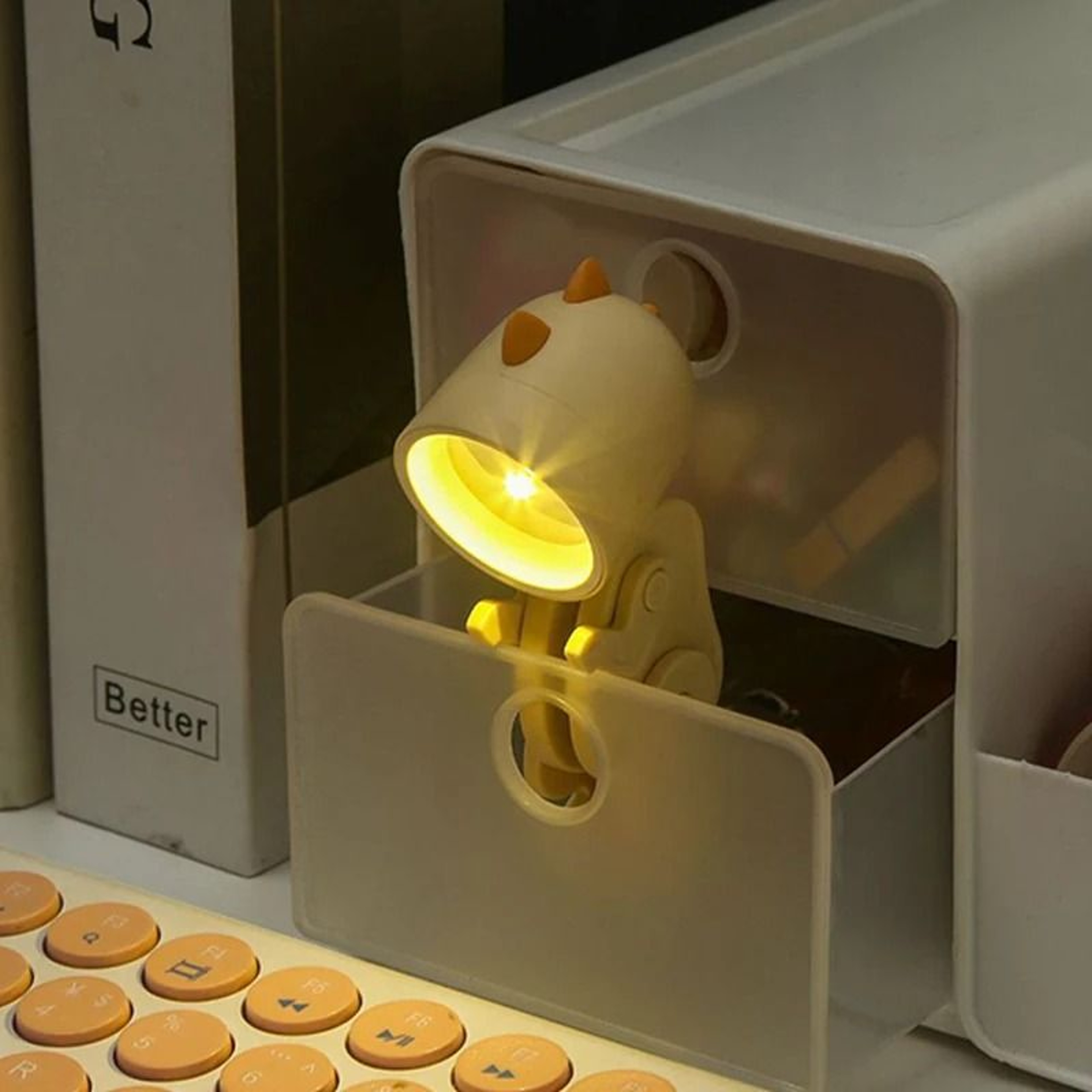 Mini Dinosaur LED Night Light Folding Battery Powered Bedside Lamp 8