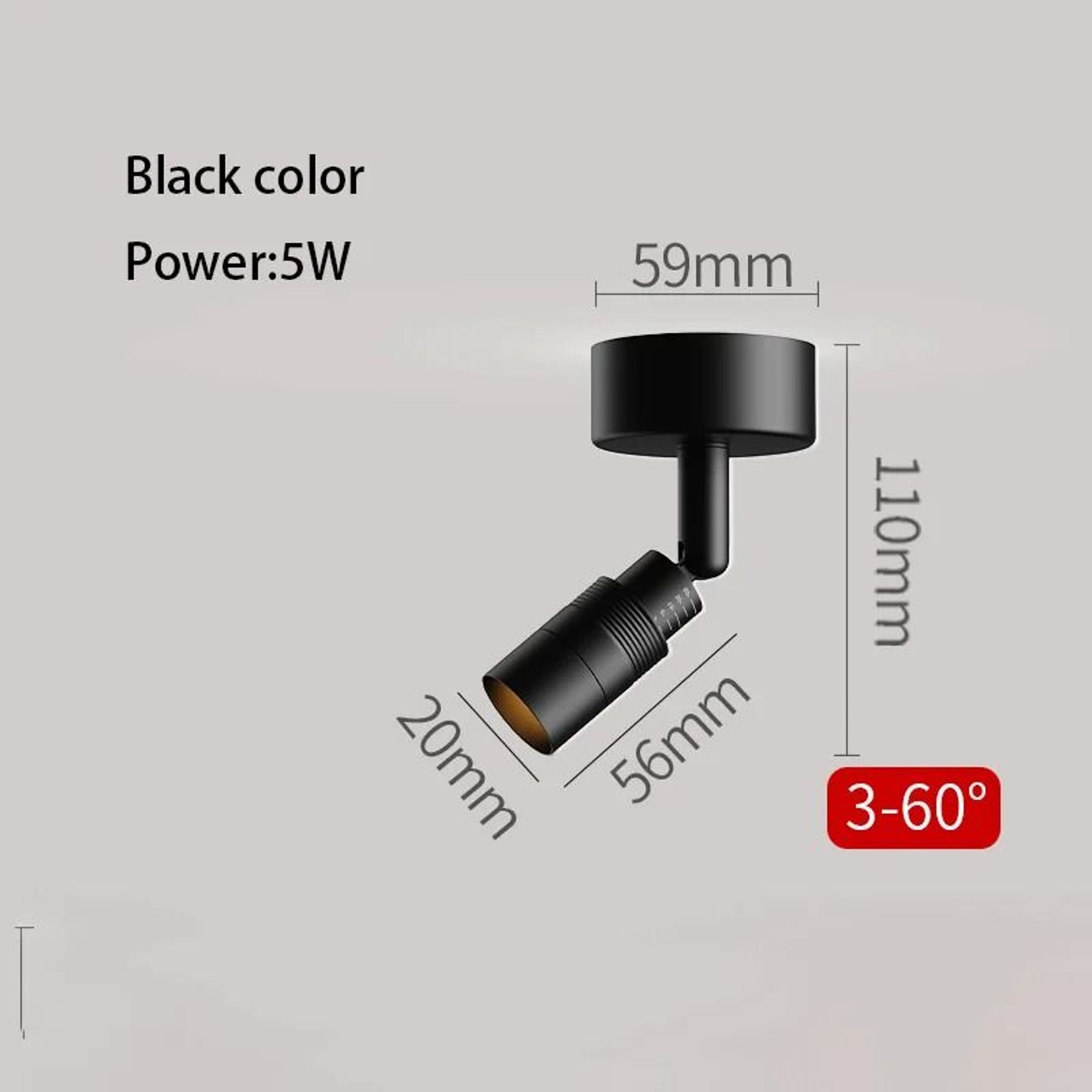 Adjustable LED Spotlight Zoom Focus Surface Mounted Ceiling Light 2
