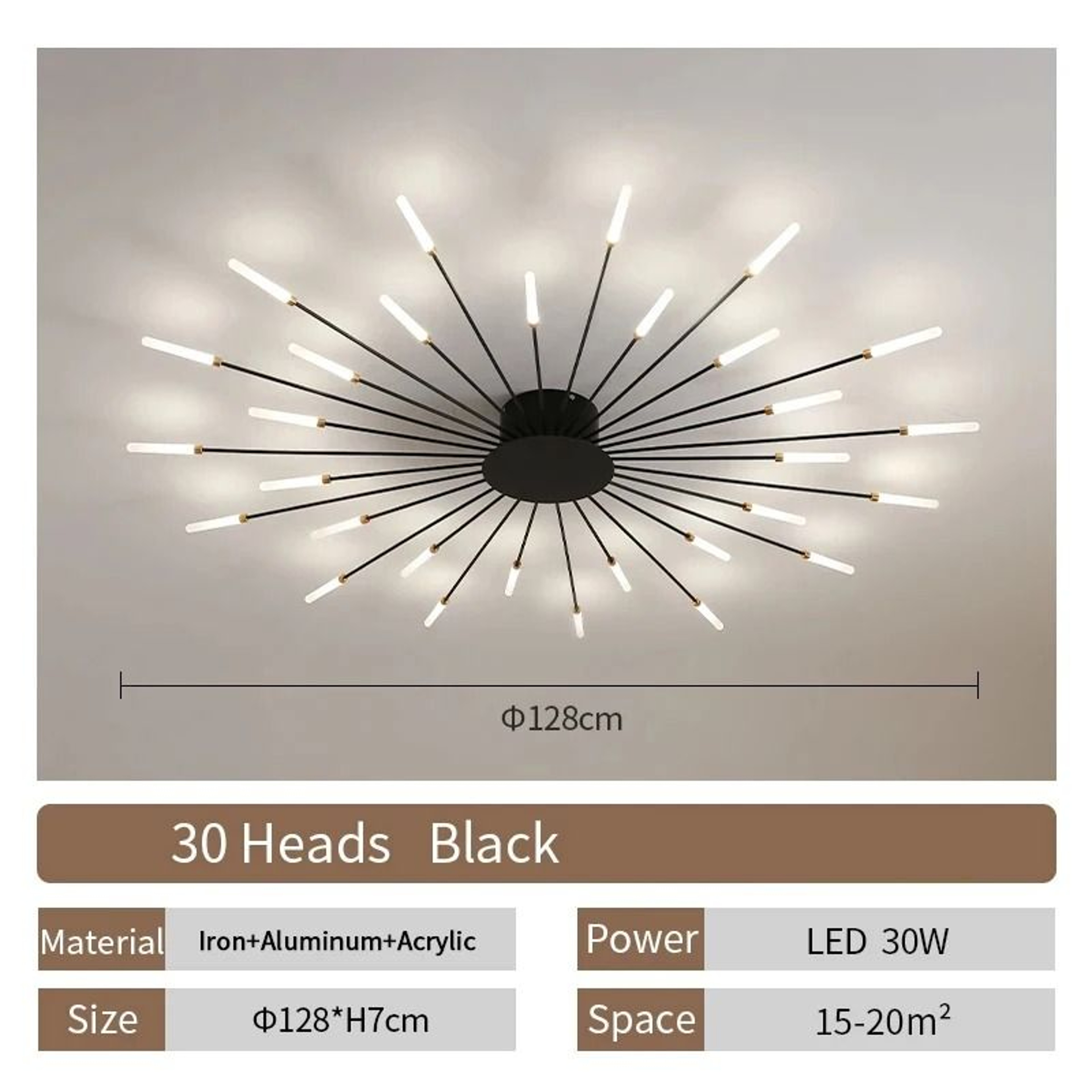 Nordic Flower LED Ceiling Light Modern Sputnik Chandelier 9