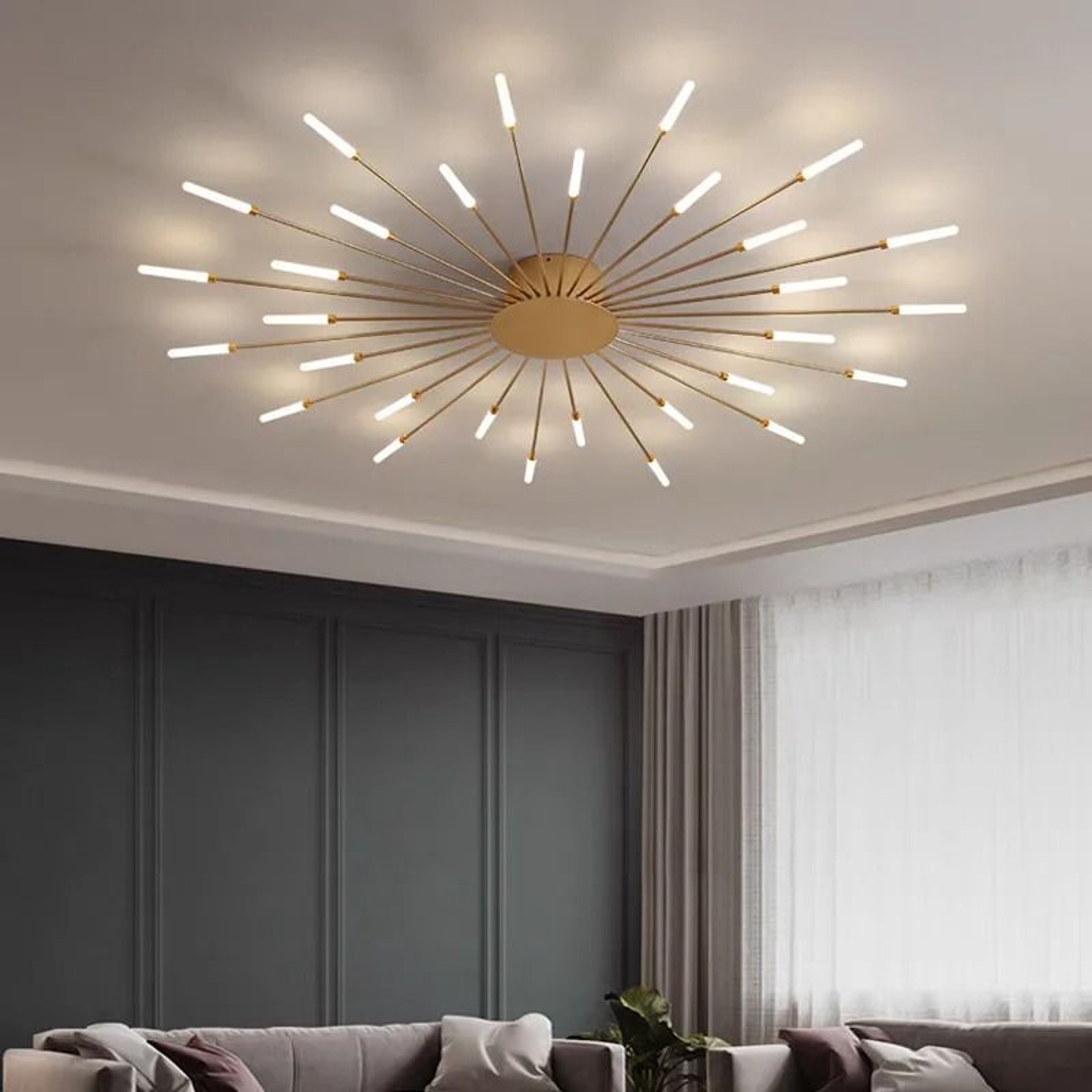Nordic Flower LED Ceiling Light Modern Sputnik Chandelier 14