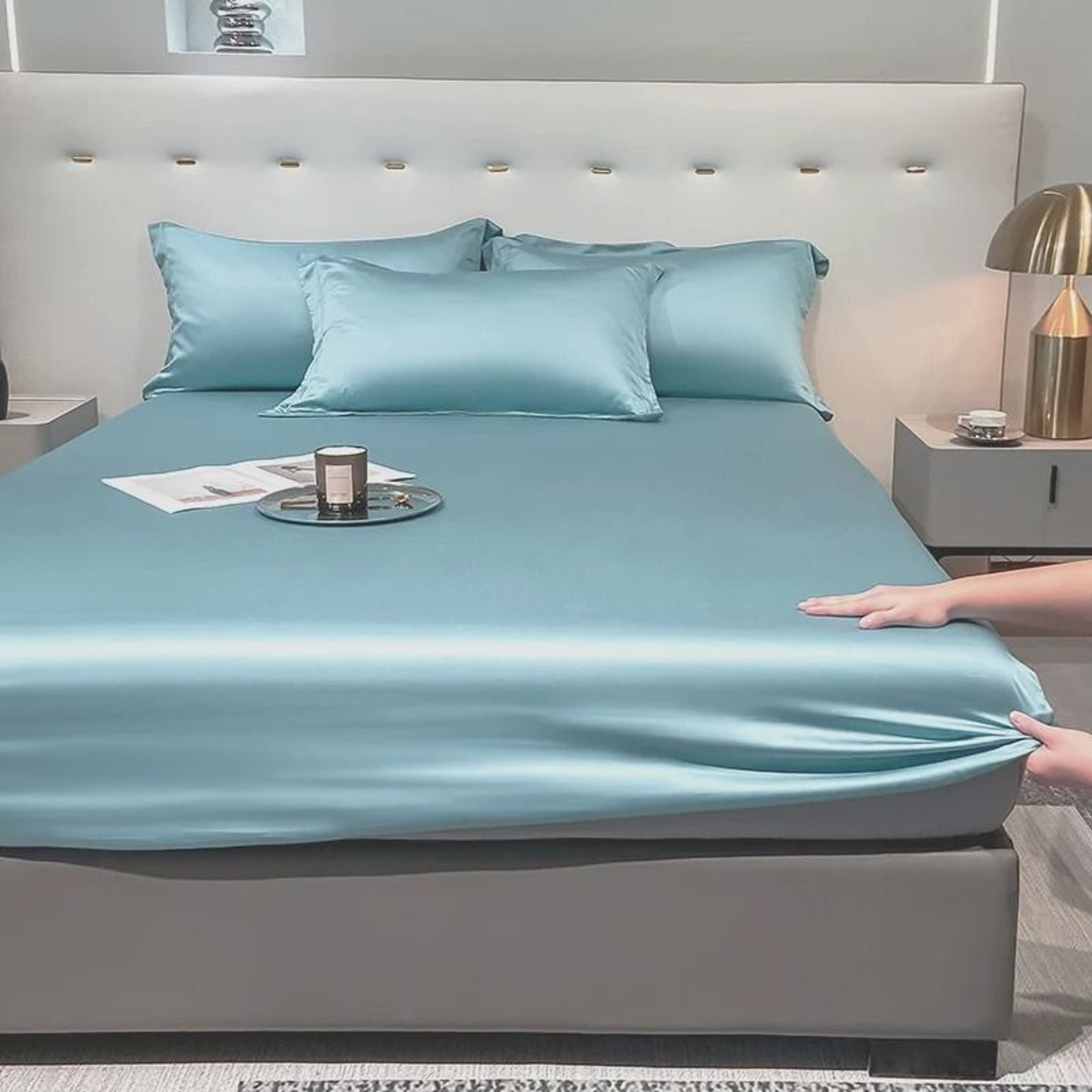 Mulberry Silk Fitted Sheet Soft Elastic Silk Mattress Cover 6