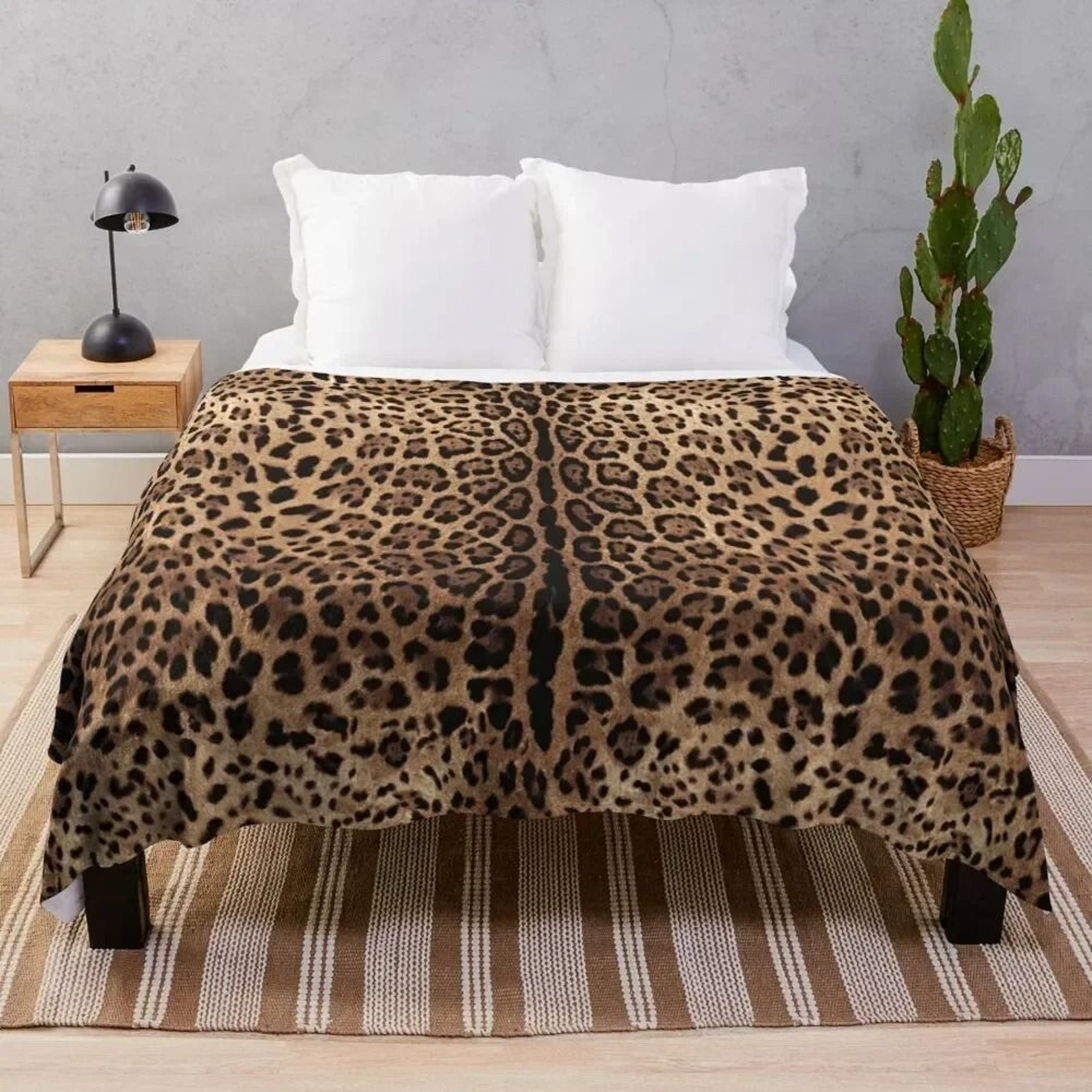Leopard Print Throw Blanket Soft Polar Fleece Sofa Blanket 0
