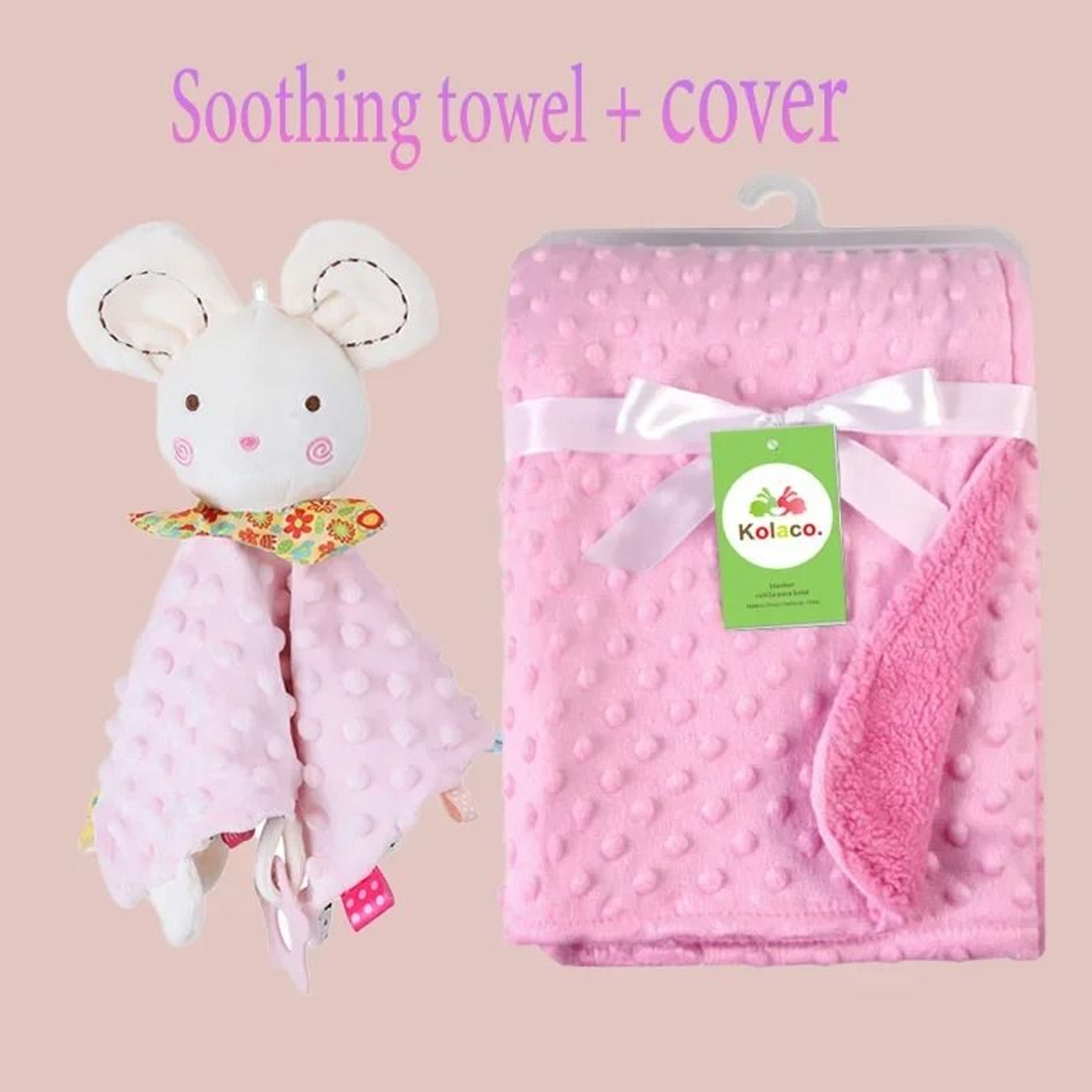 Personalized Minky Baby Blanket And Bunny Comforter Set 14