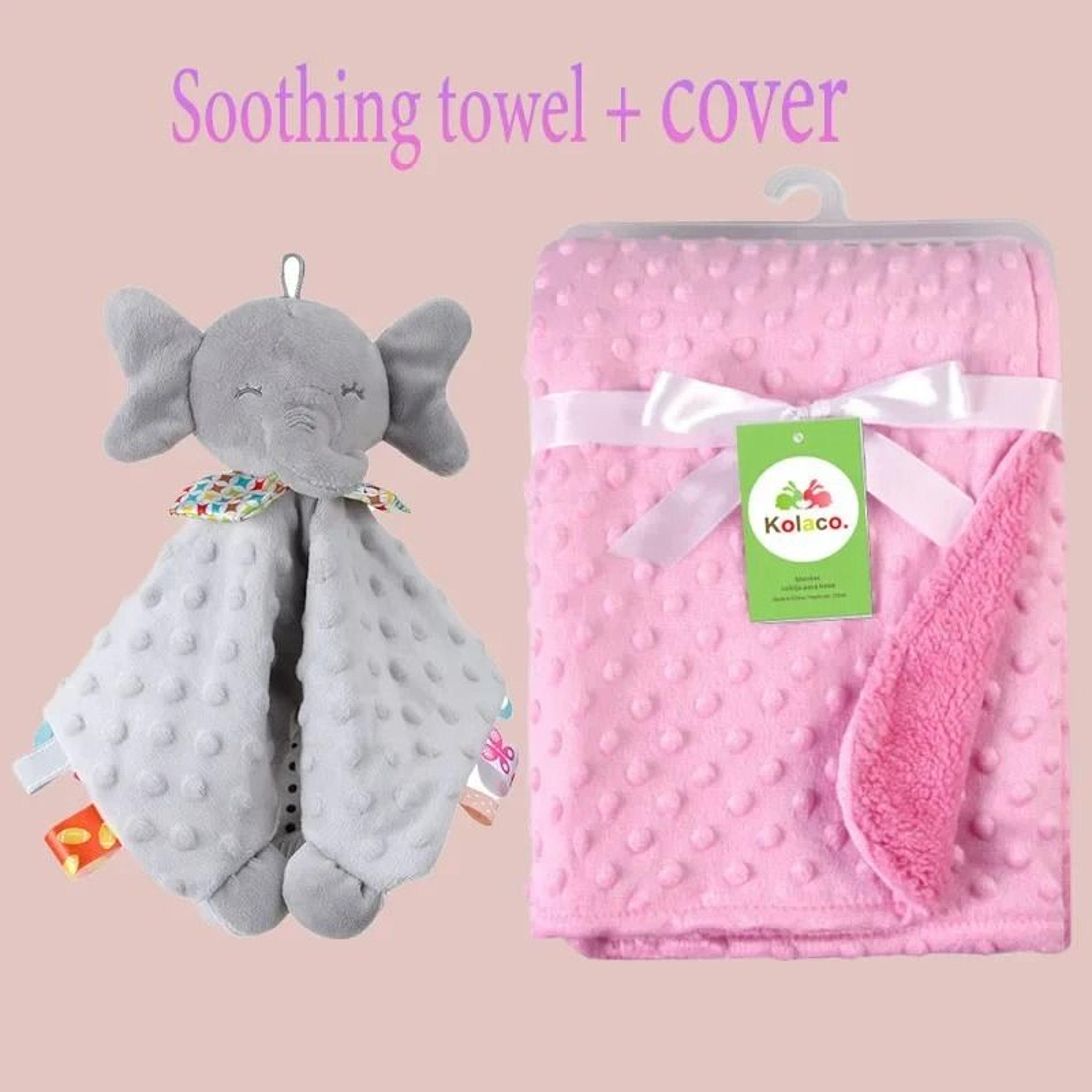 Personalized Minky Baby Blanket And Bunny Comforter Set 5