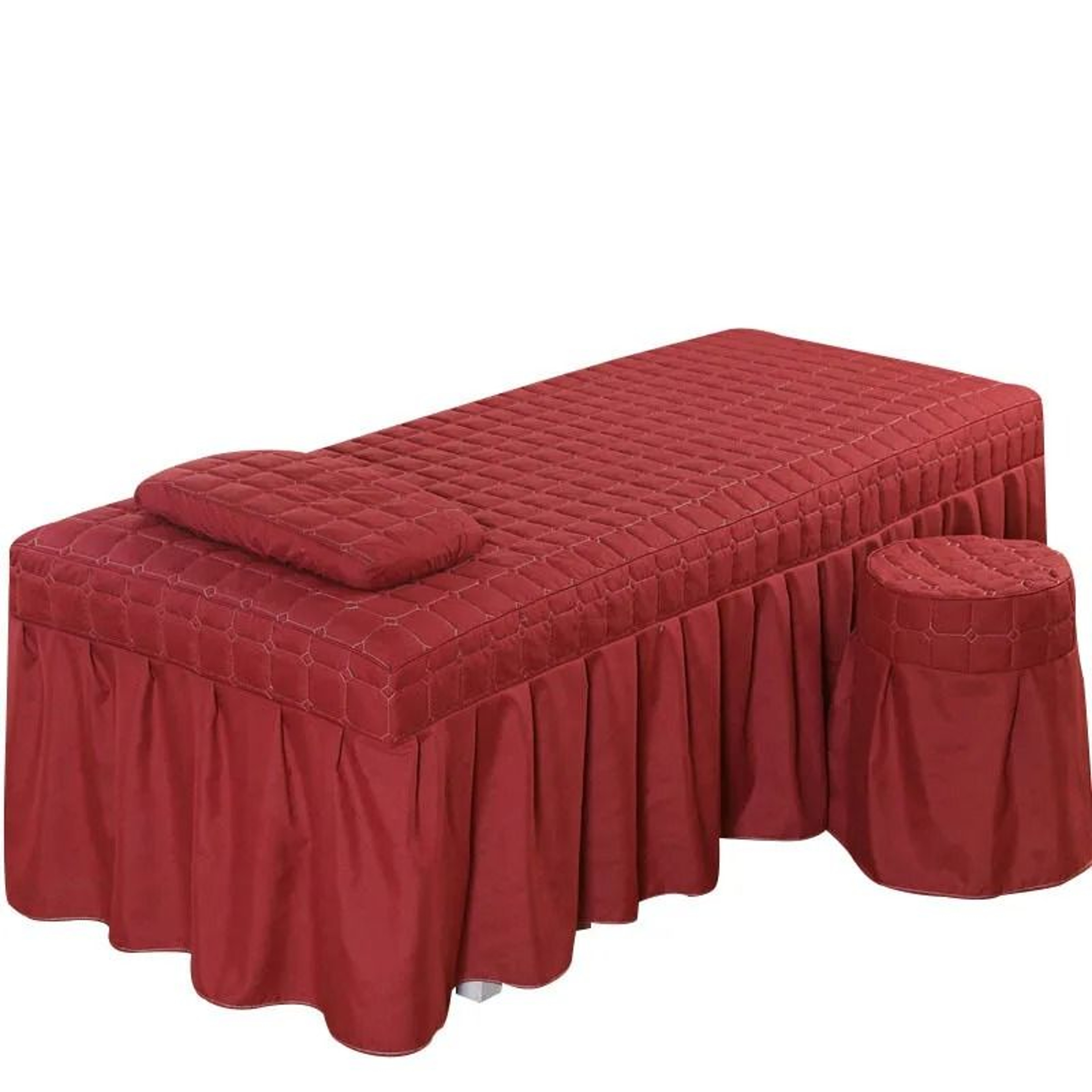 Massage Table Fitted Sheet With Face Hole Spa Bed Cover 4