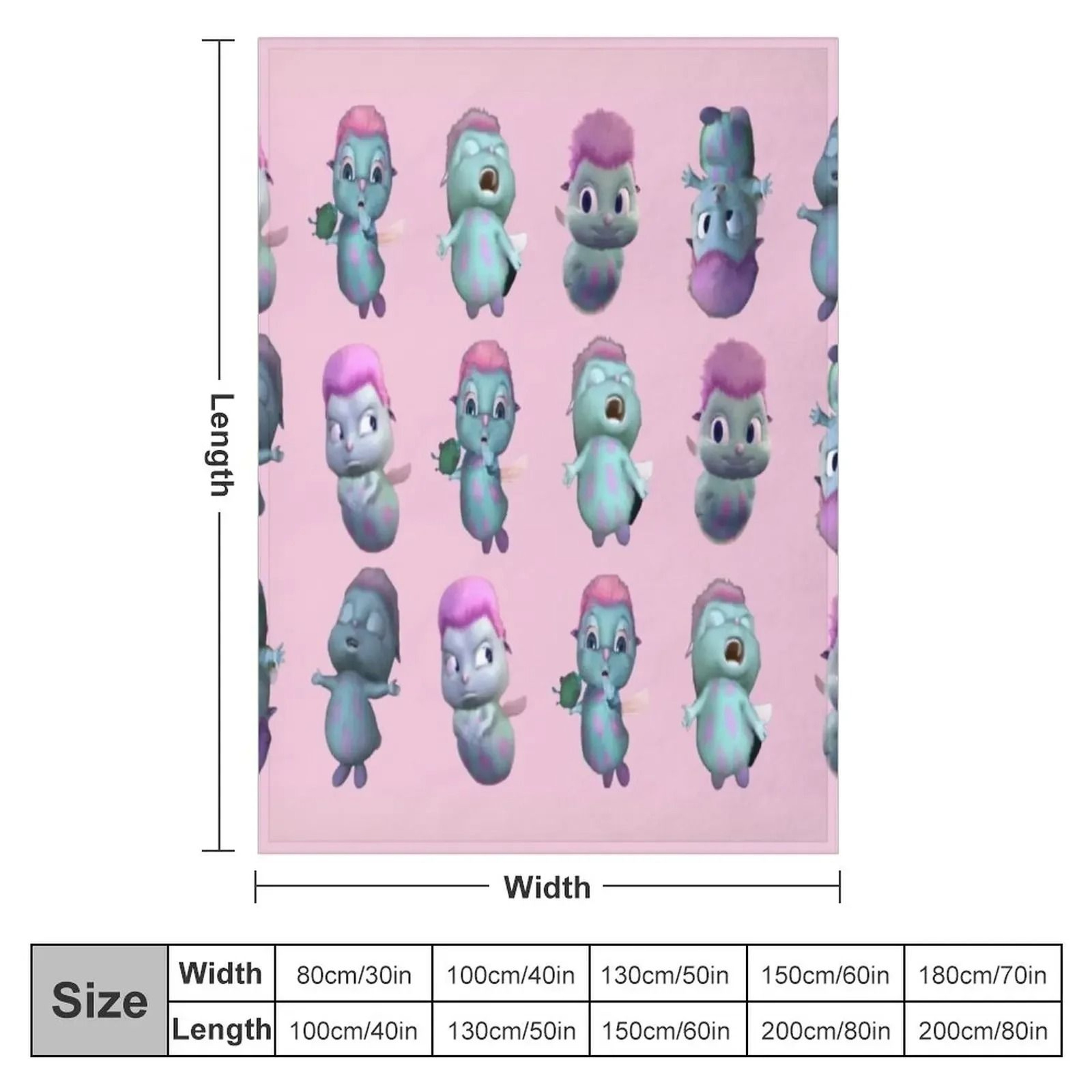 Bibble Expressions Plush Throw Blanket Soft Decorative Bed Throw 1