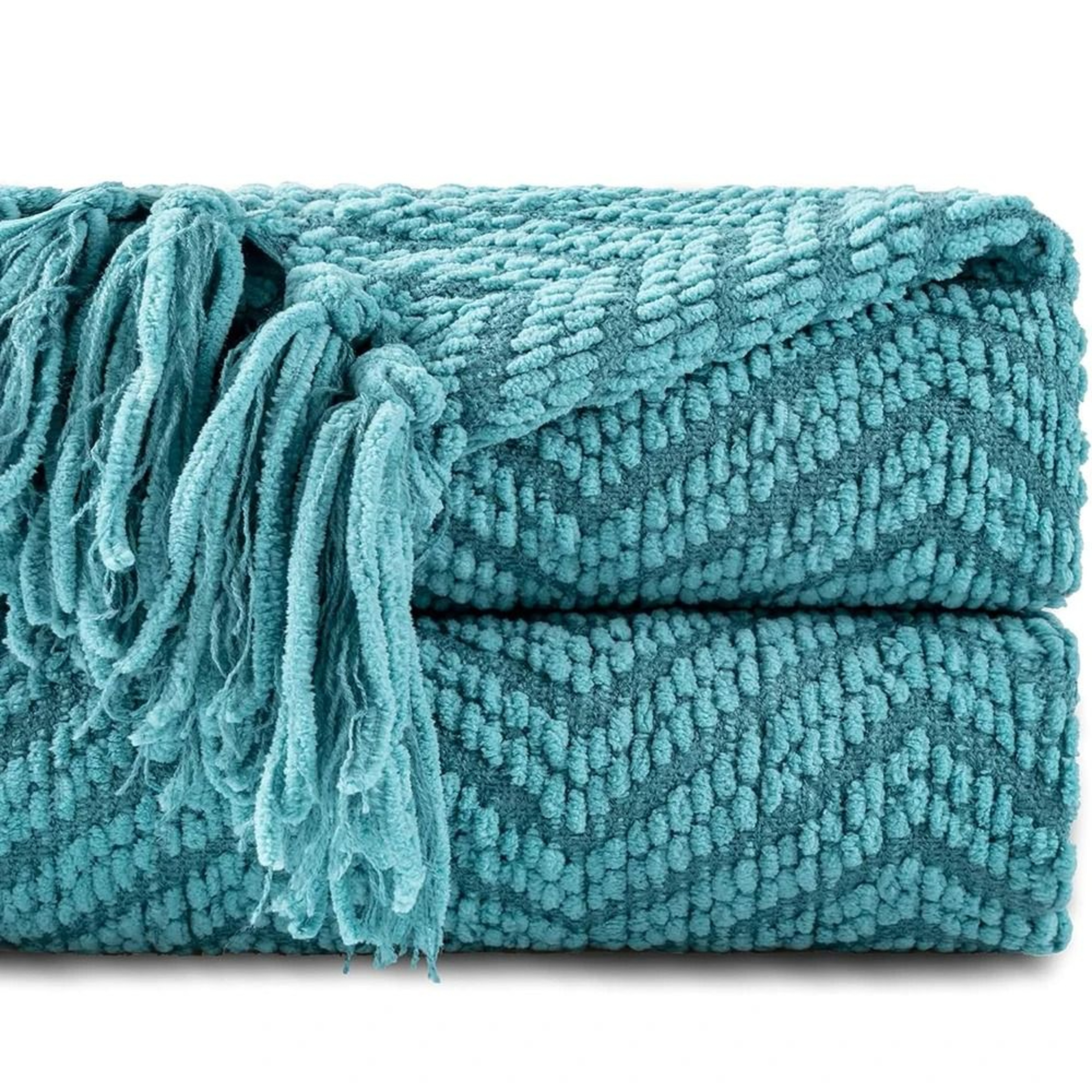 Battilo Chenille Knit Throw Blanket Soft Thick Decorative Sofa Throw 10