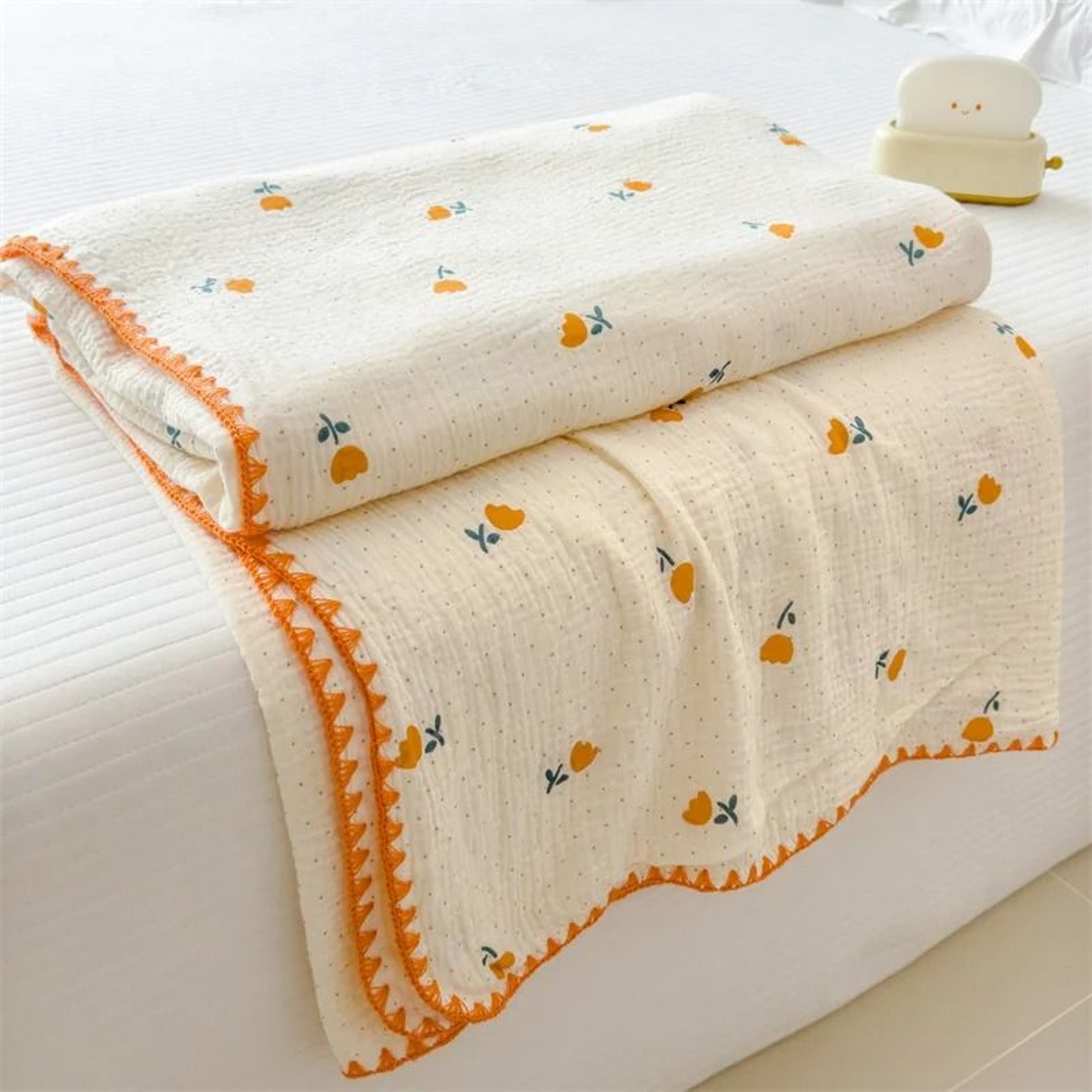 100 Cotton Double Layer Gauze Blanket Soft Cartoon Bed Throw 6