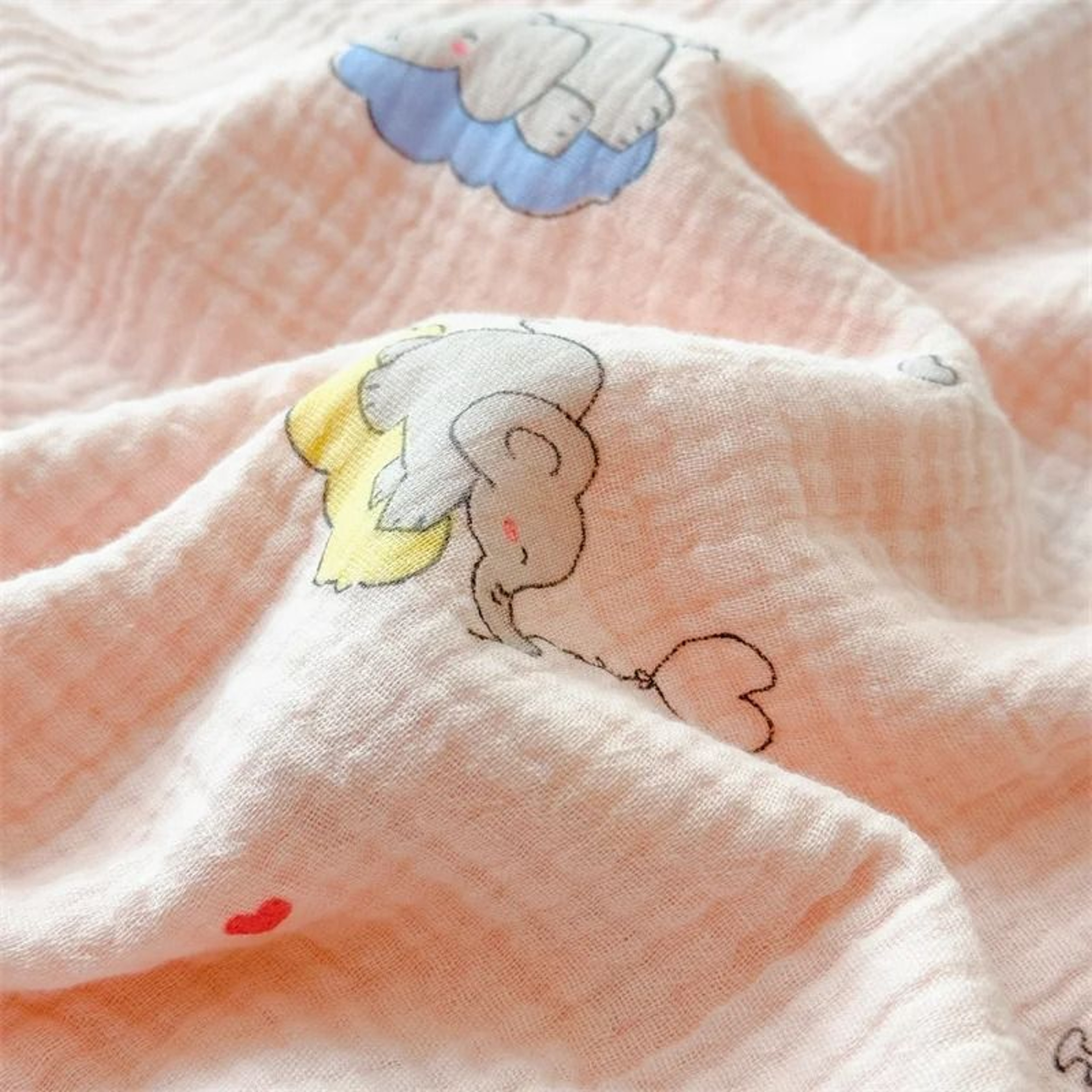 100 Cotton Double Layer Gauze Blanket Soft Cartoon Bed Throw 13
