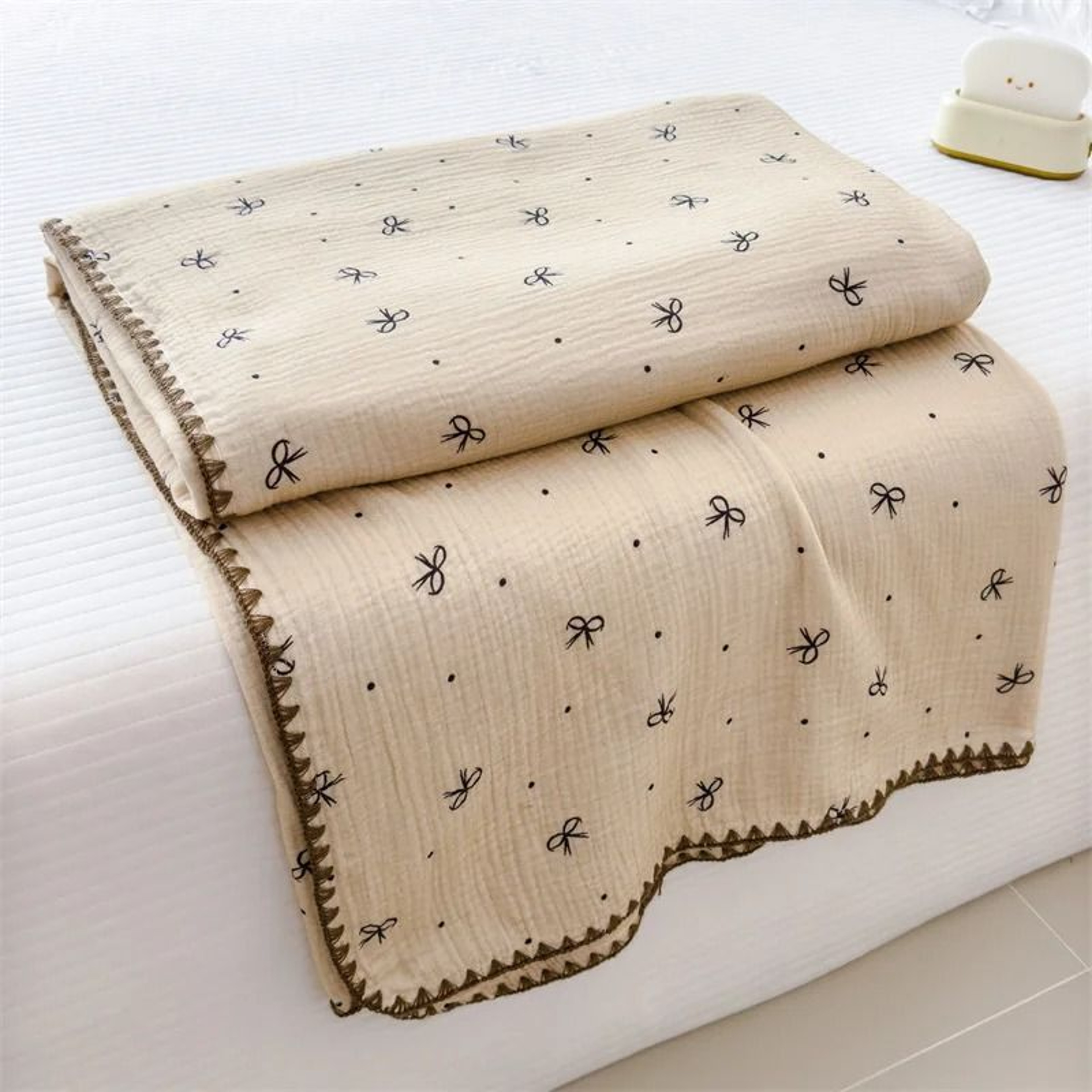 100 Cotton Double Layer Gauze Blanket Soft Cartoon Bed Throw 12