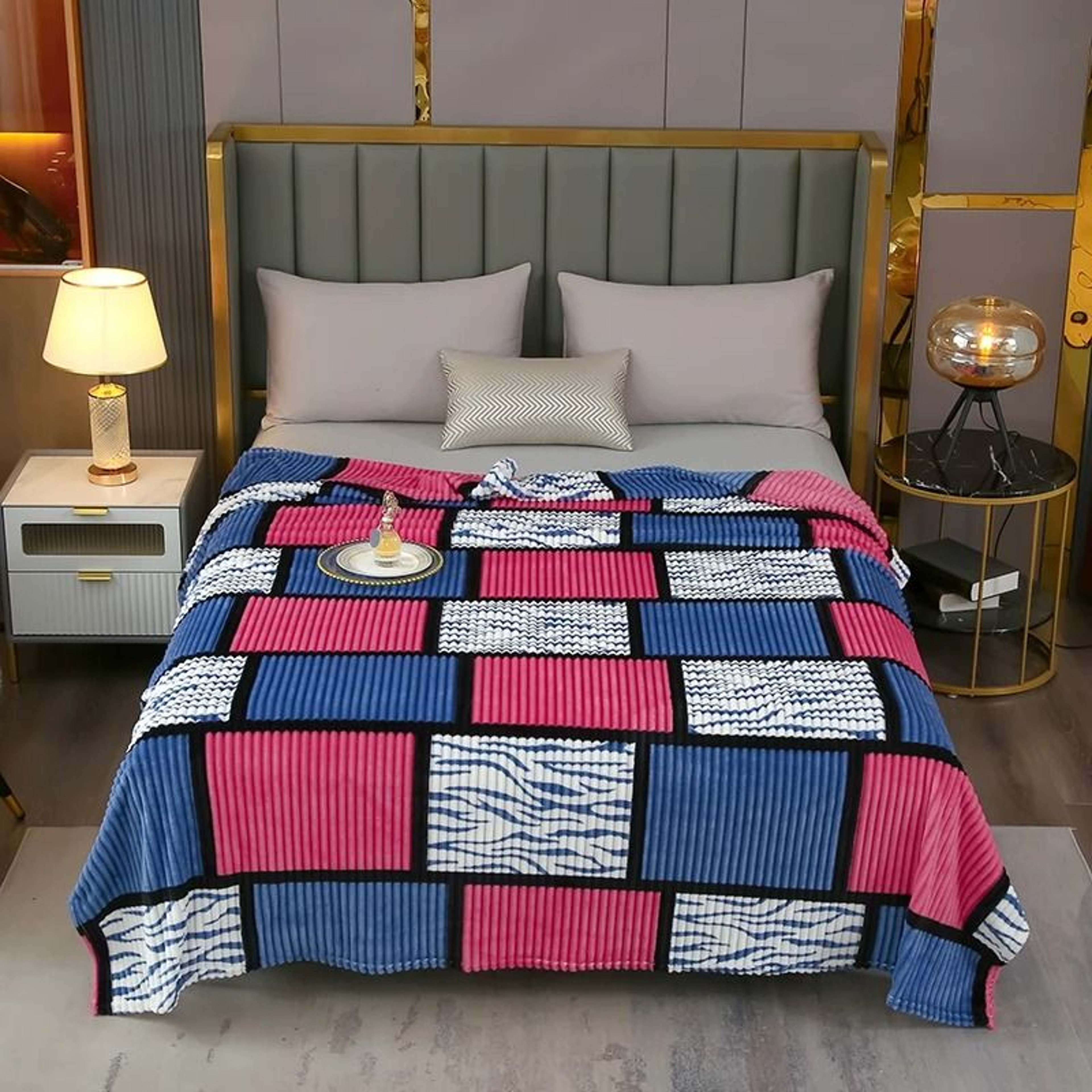 Soft Flannel Fleece Bed Blanket Warm King Queen Sofa Throw 5