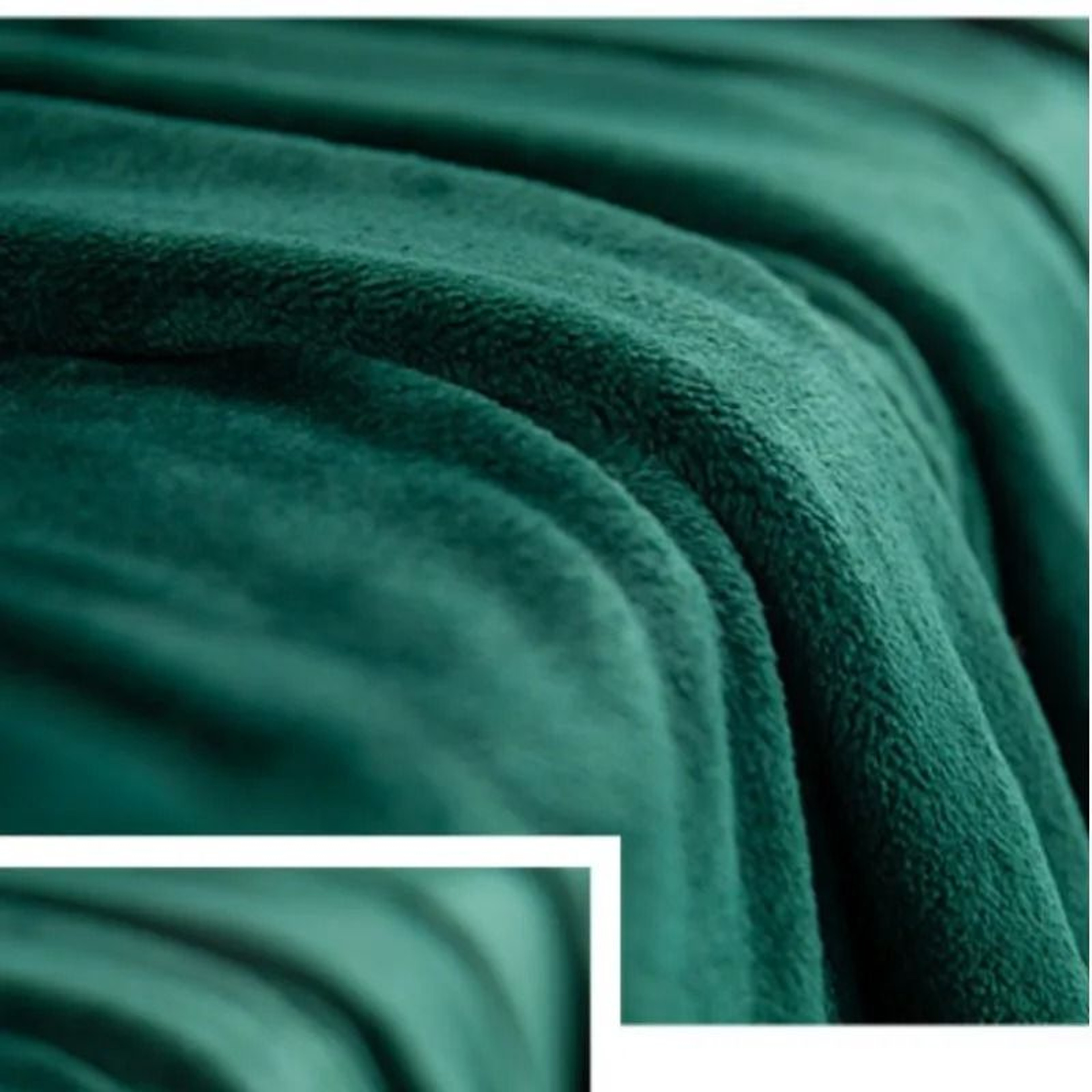 Christmas Green Fleece Throw Blanket With Pom Fringe 13