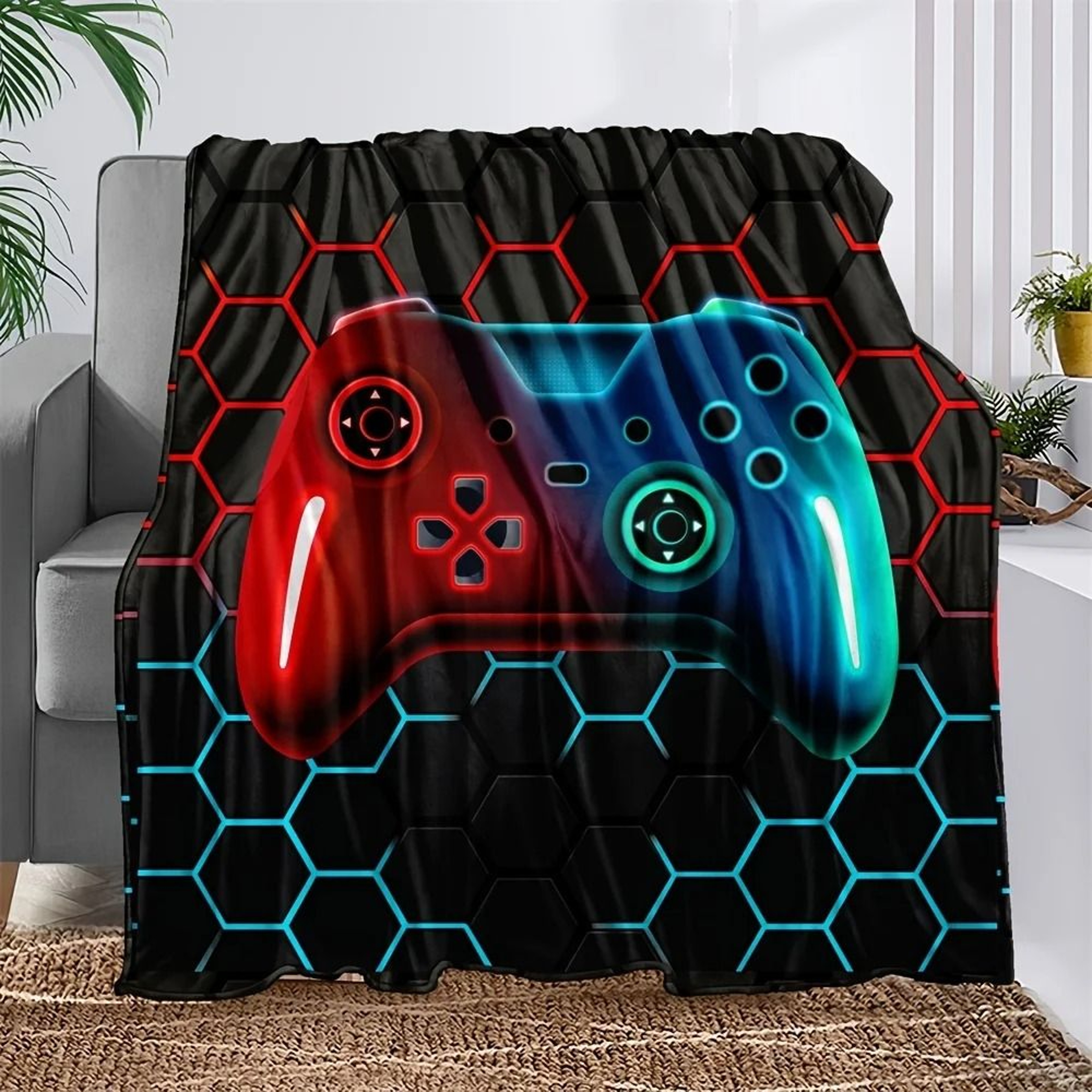 Microfiber Gaming Throw Blanket Soft Warm Bed Sofa Cover 2