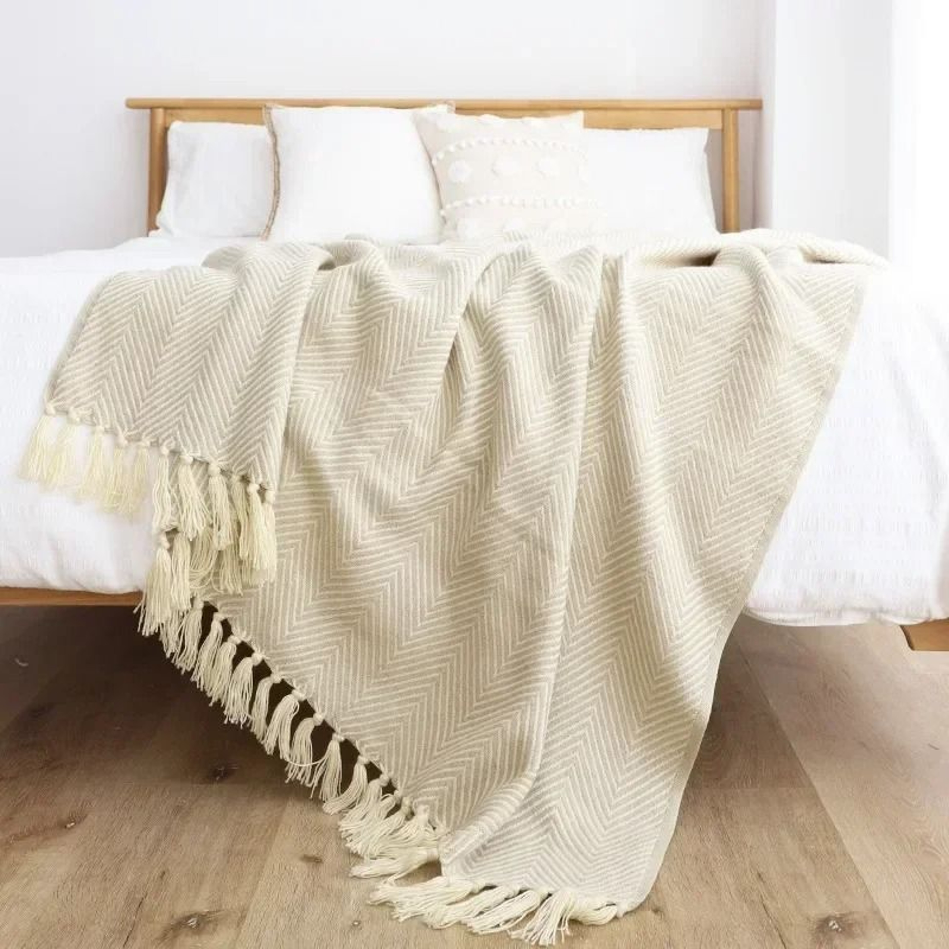 Retro Geometric Knitted Throw Blanket Nordic Sofa Bed Cover 4