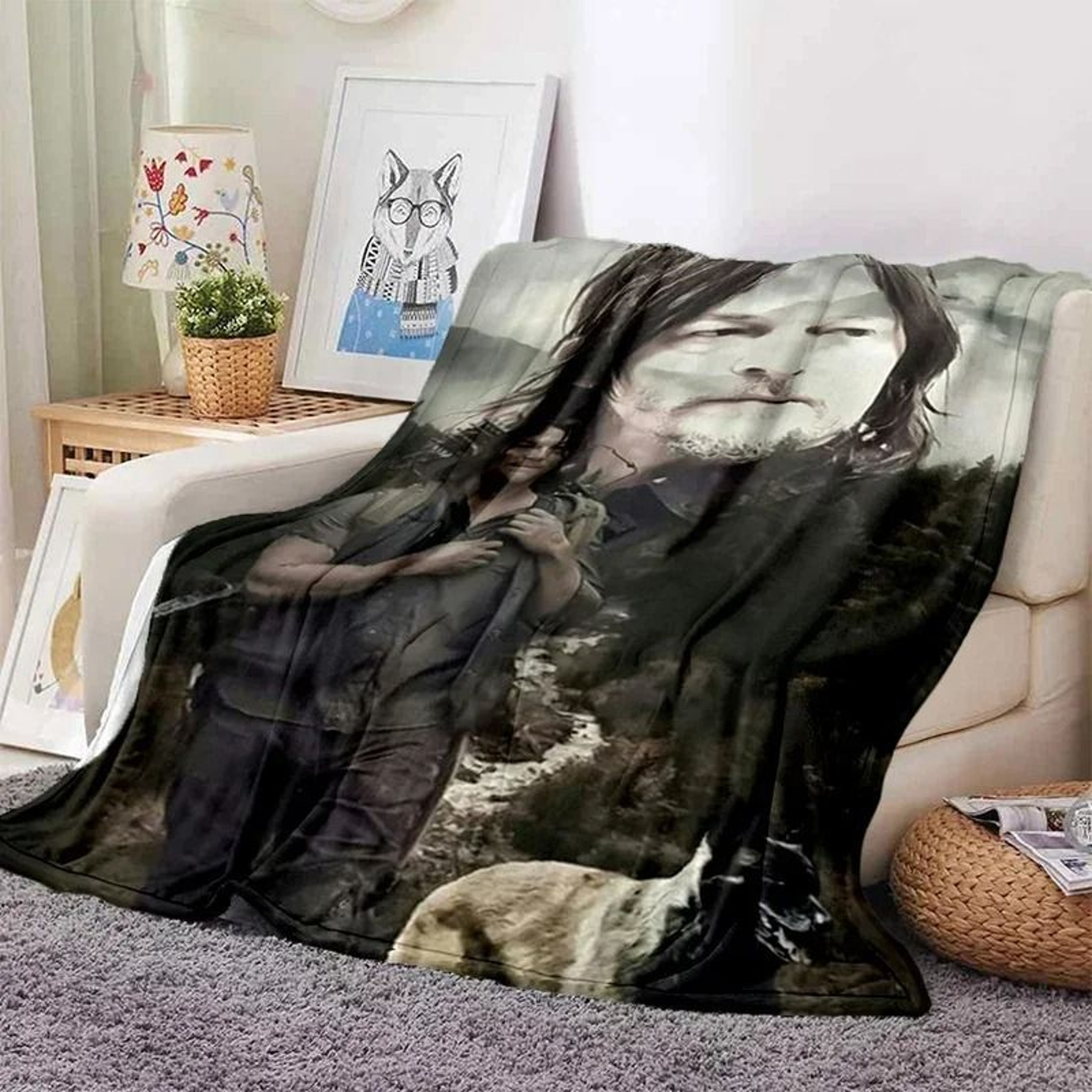 The Walking Dead Zombie Throw Blanket Soft Flannel Sofa And Bed Cover 8