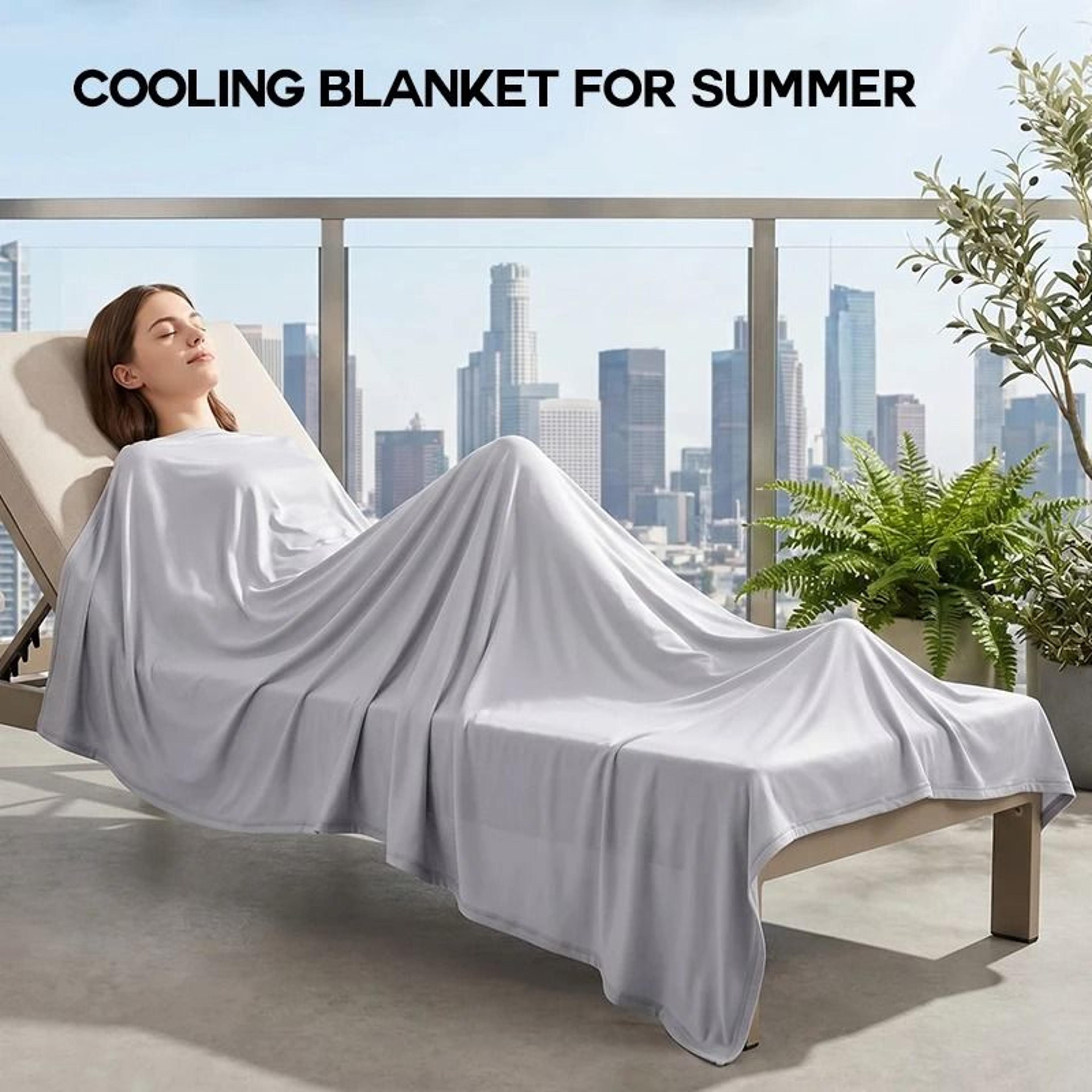 Ice Silk Cooling Blanket Lightweight Breathable Summer Bed And Sofa Throw 6