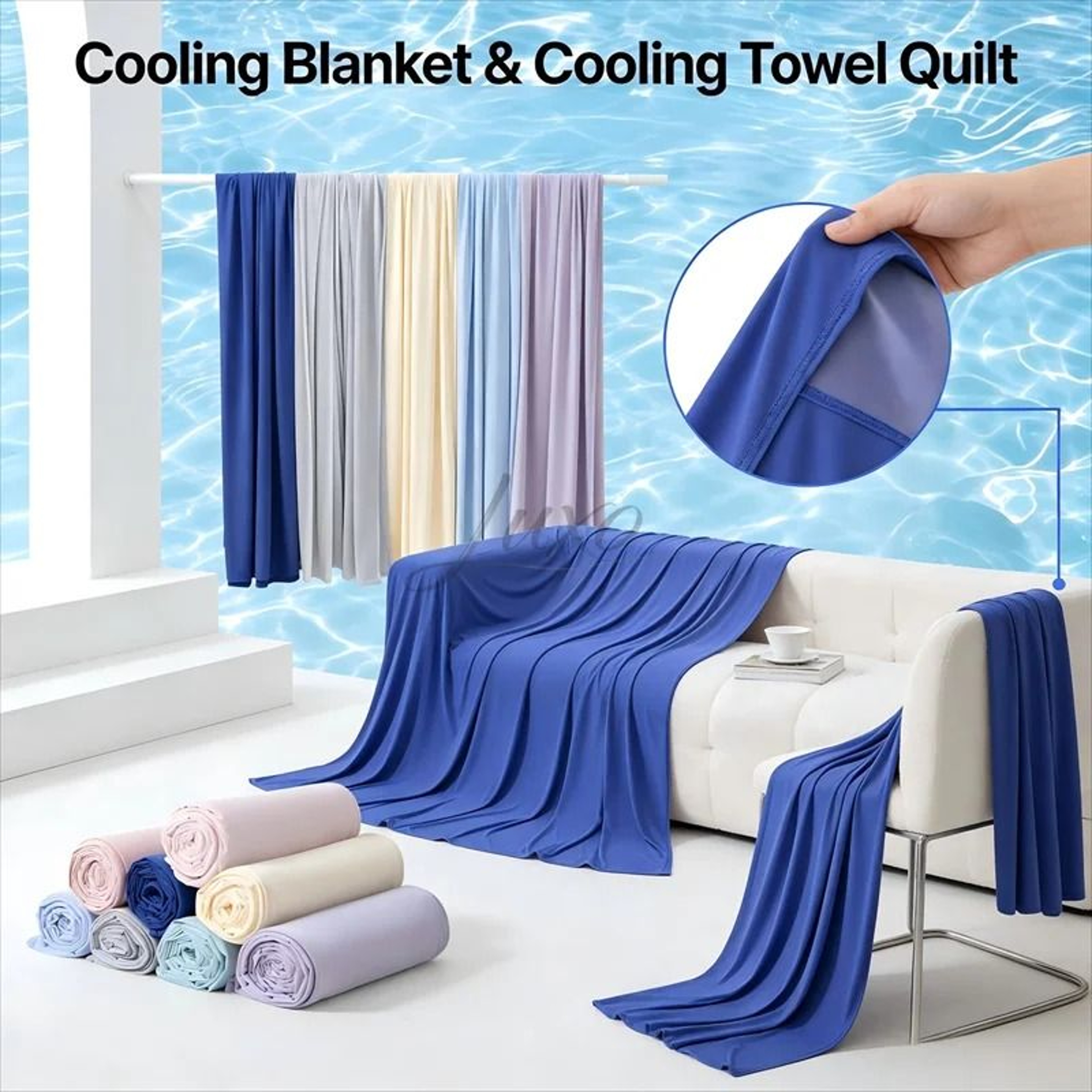 Ultra Thin Cooling Summer Blanket Soft Breathable Bed Quilt 7