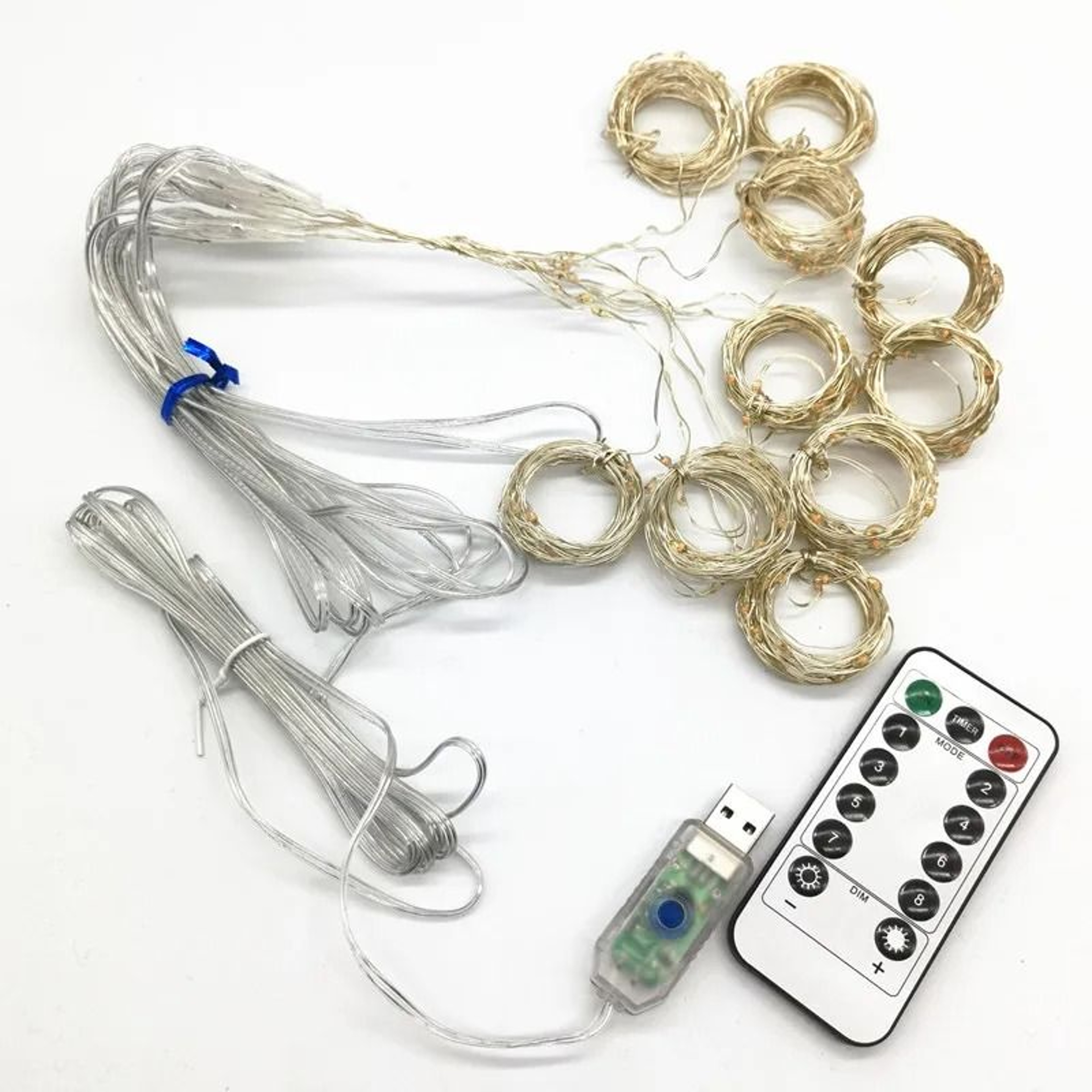 GlowDrape LED Curtain Lights 3M 4M 6M USB Fairy Garland 5