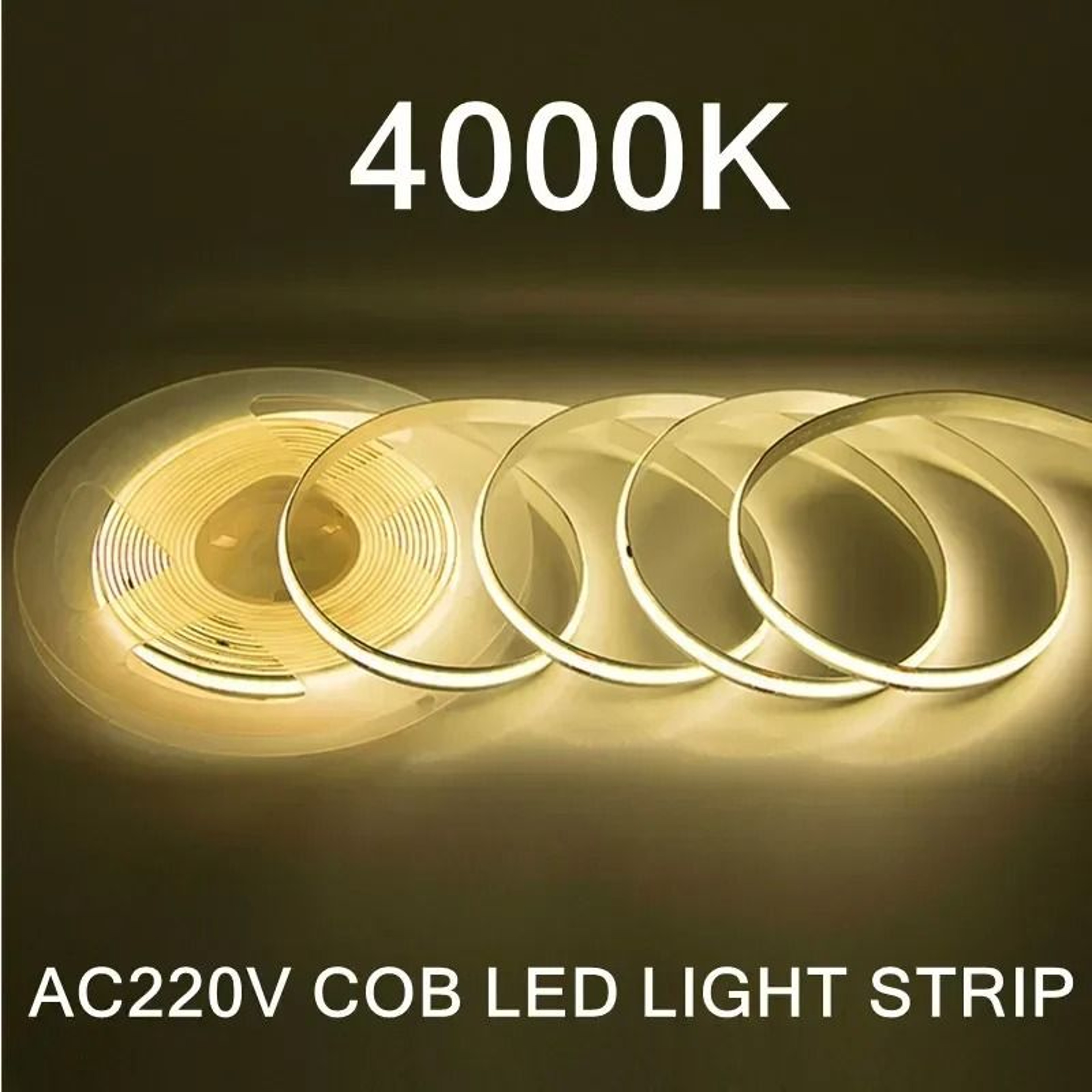 Driverless 220V COB LED Strip For Bright Seamless Warm White Lighting 2